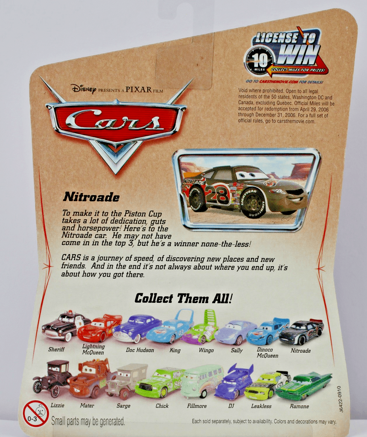 Mattel Disney Pixar Cars ~ NITROADE AIKEN AXLER # 28 ~ Piston Cup 1:55 - Thumbnail 2