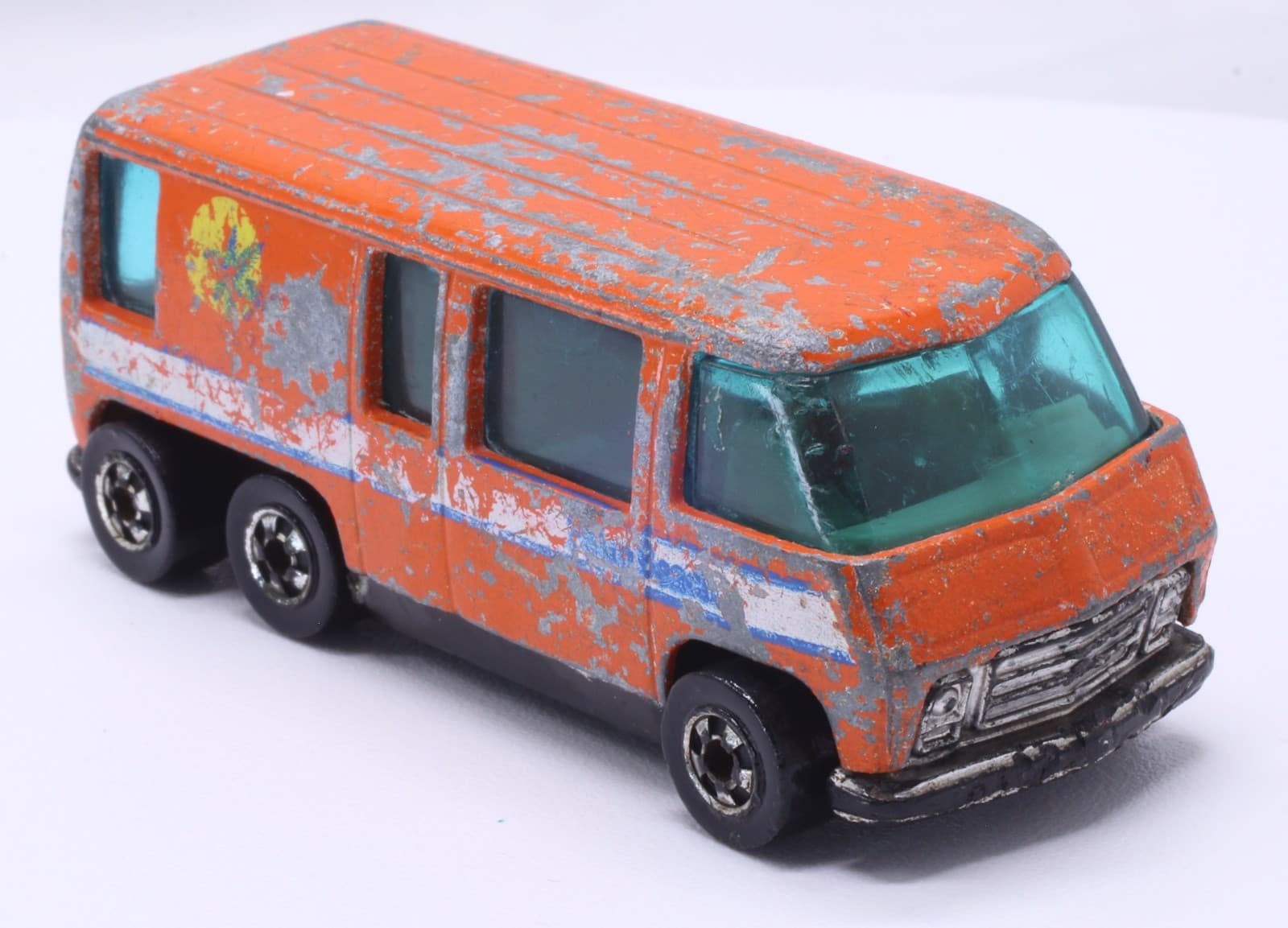 VINTAGE Hot Wheels ~1976 GMC MOTORHOME ~ Diecast 6-Wheel RV Van