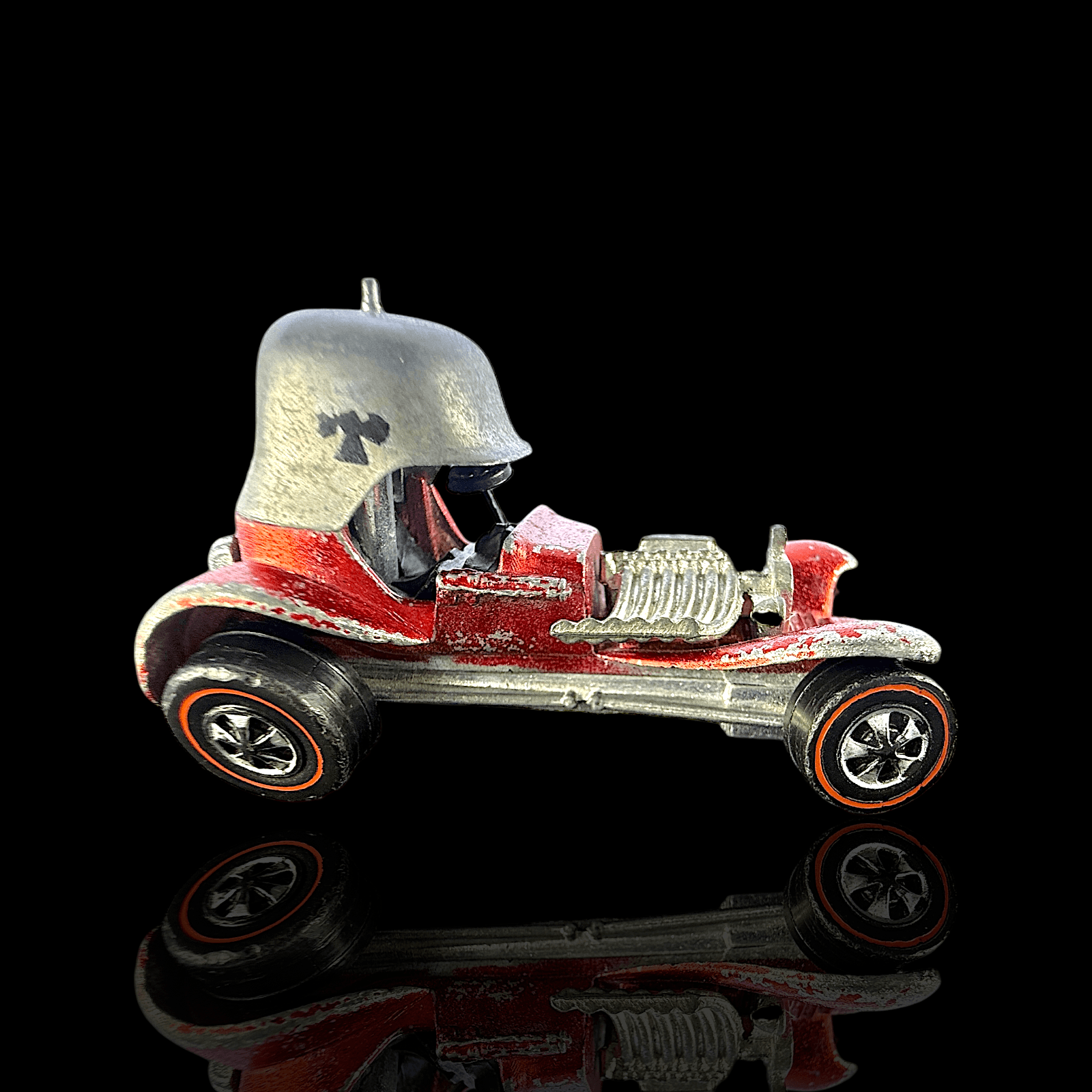 Hot Wheels 1969 Redline Red Baron ~ Red Pointed Top