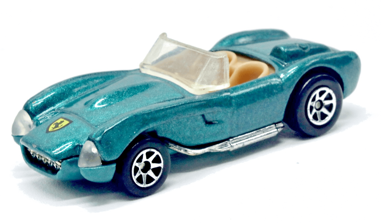 Hot Wheels ~ 1990 FERRARI 250 ~ Collector #452 ~ Green Metalflake 7 Spoke 1:64