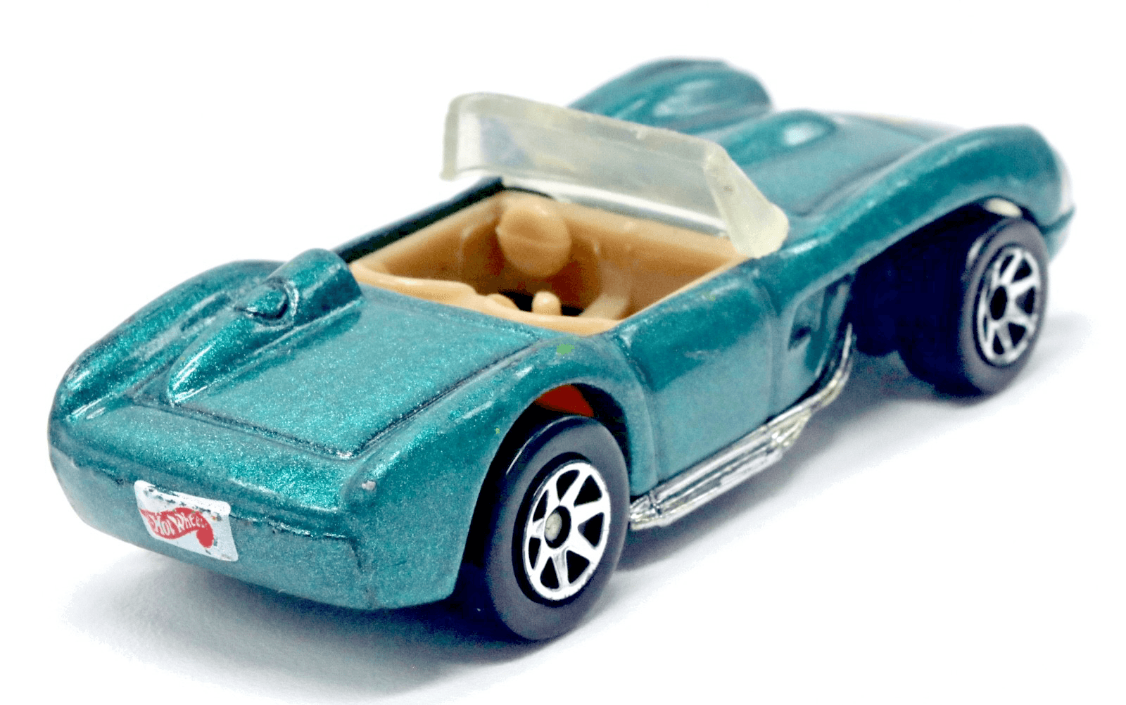 Hot Wheels ~ 1990 FERRARI 250 ~ Collector #452 ~ Green Metalflake 7 Spoke 1:64 - Thumbnail 5