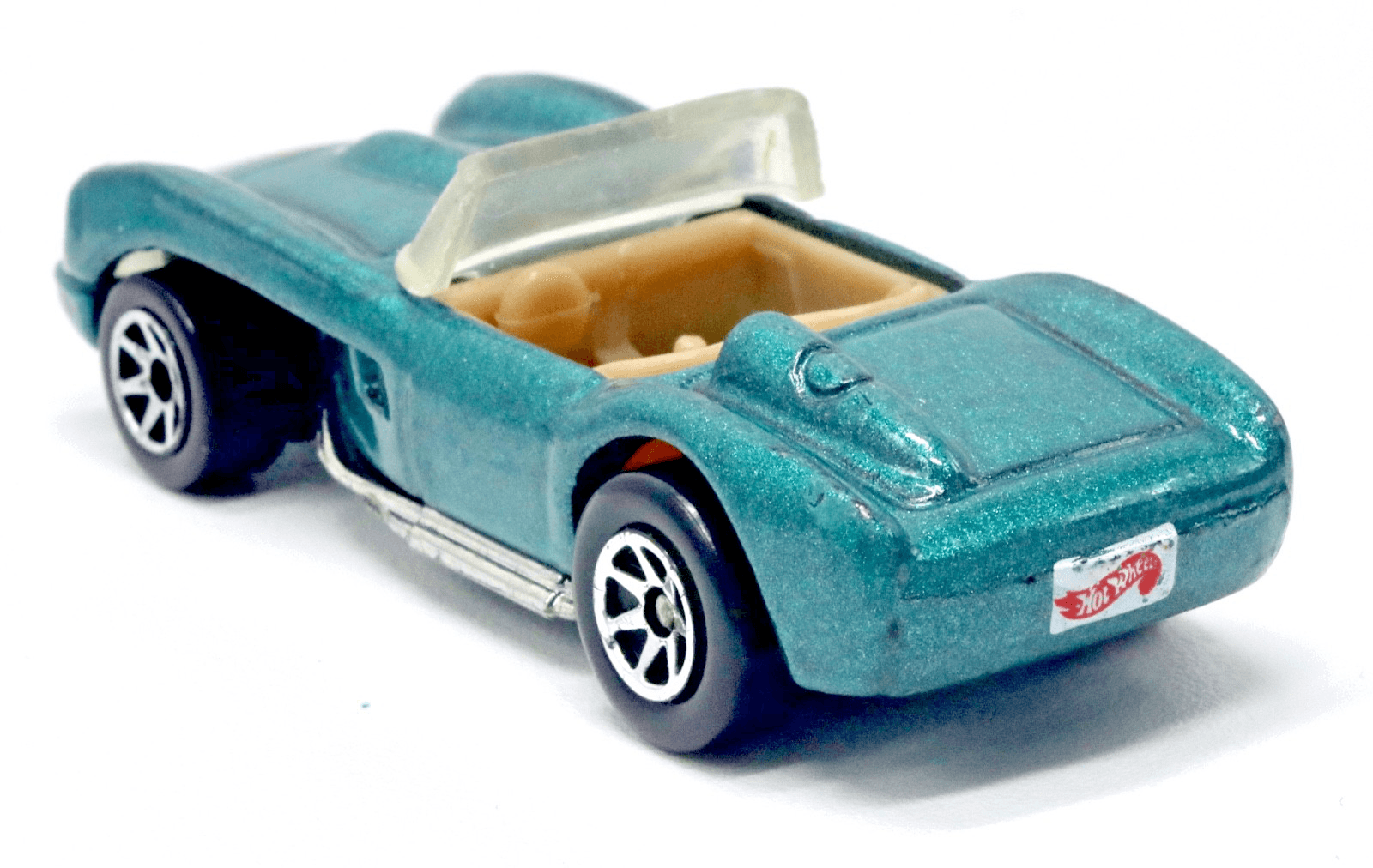 Hot Wheels ~ 1990 FERRARI 250 ~ Collector #452 ~ Green Metalflake 7 Spoke 1:64 - Thumbnail 4