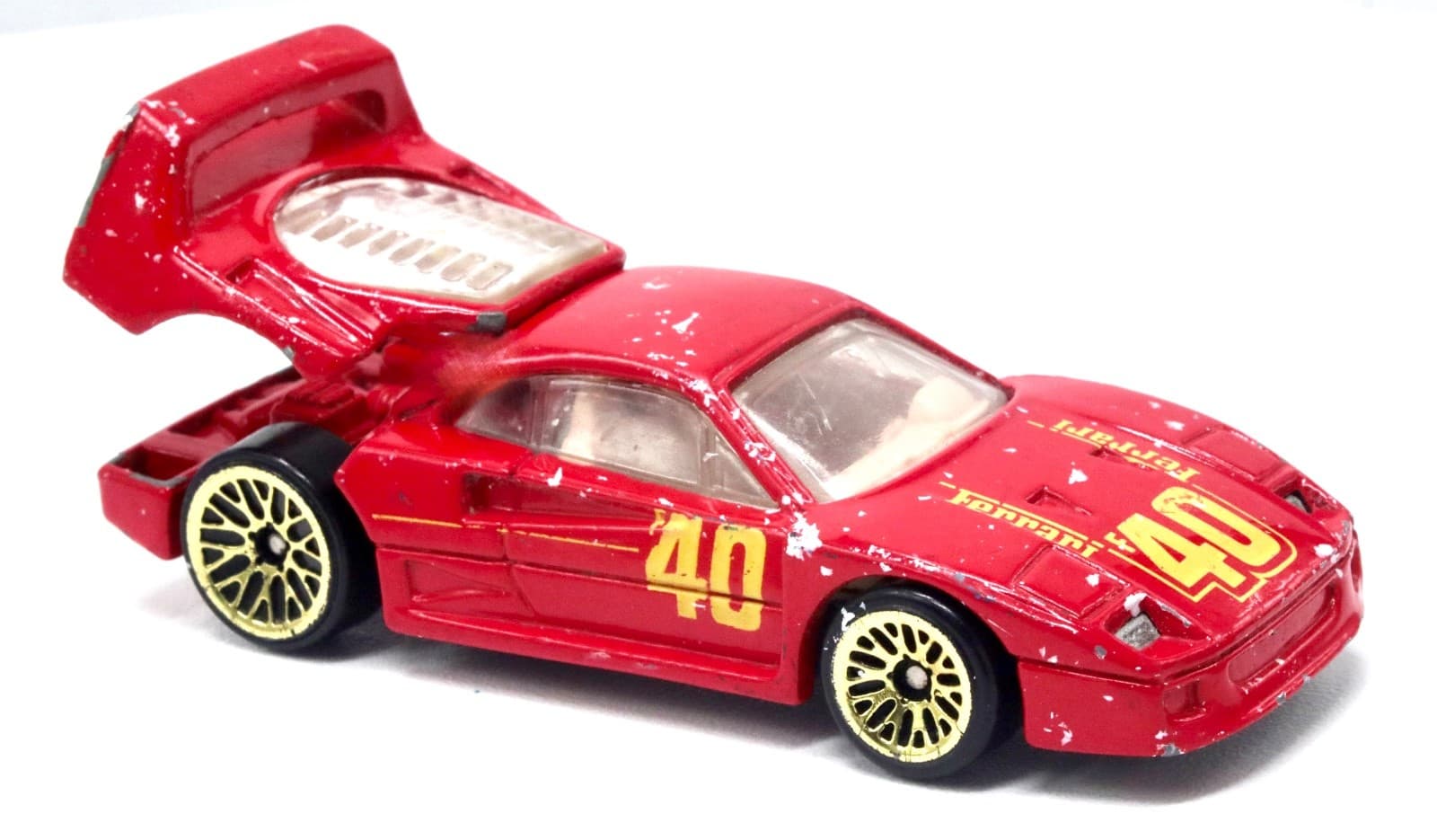 1994 Hot Wheels Gold Medal Speed ~ FERRARI F40 Red ~ Collector #69 Gold Lace - Thumbnail 7