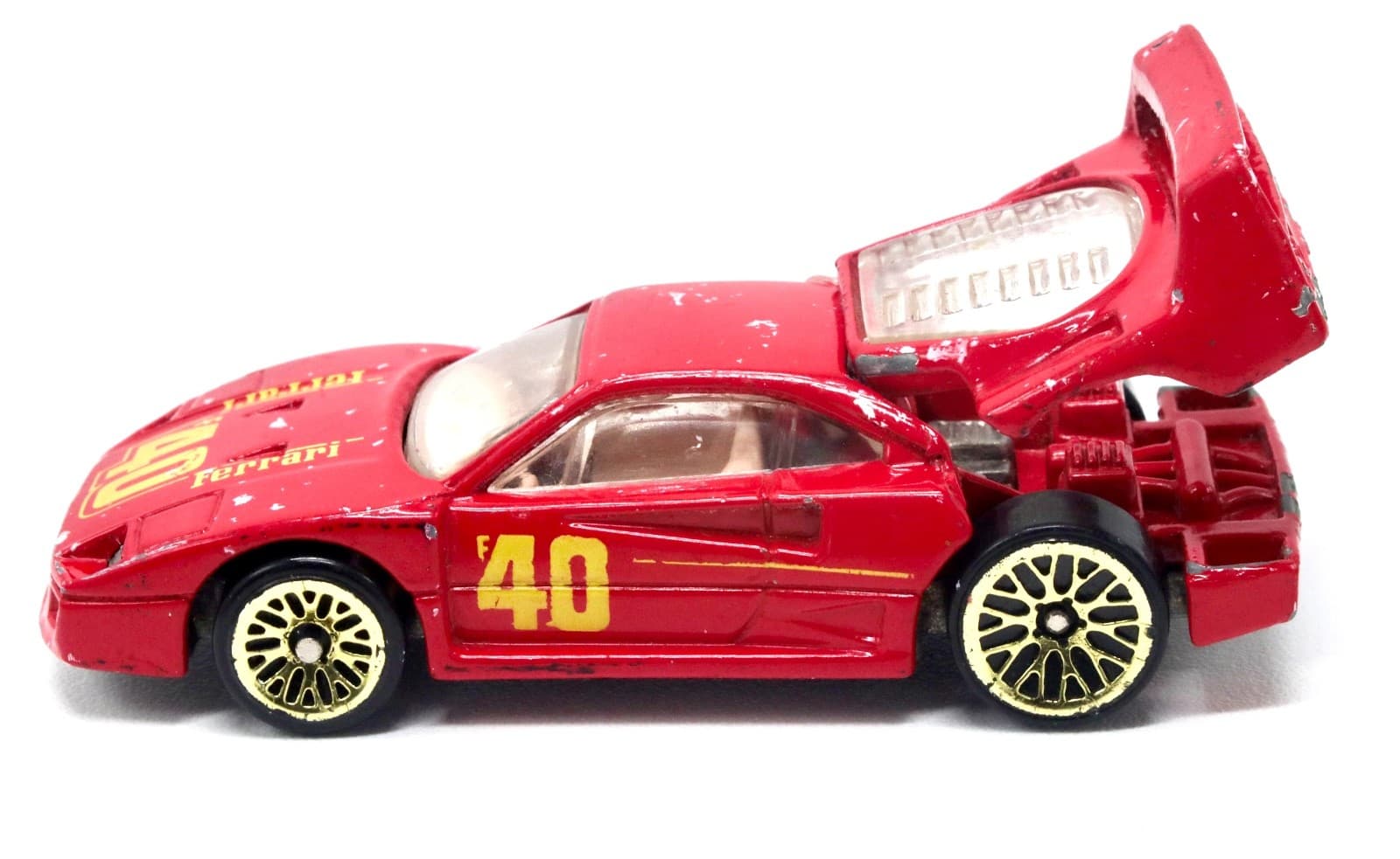 1994 Hot Wheels Gold Medal Speed ~ FERRARI F40 Red ~ Collector #69 Gold Lace - Thumbnail 9