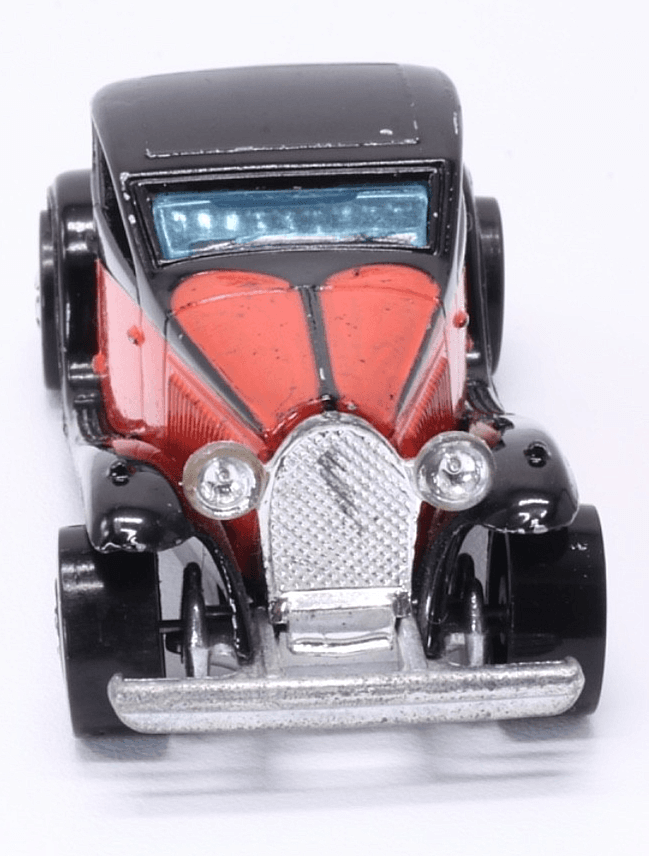 VINTAGE 1980 Hot Wheels 1937 BUGATTI ~ Black Red 1:64 Blackwall Diecast HK - Thumbnail 8