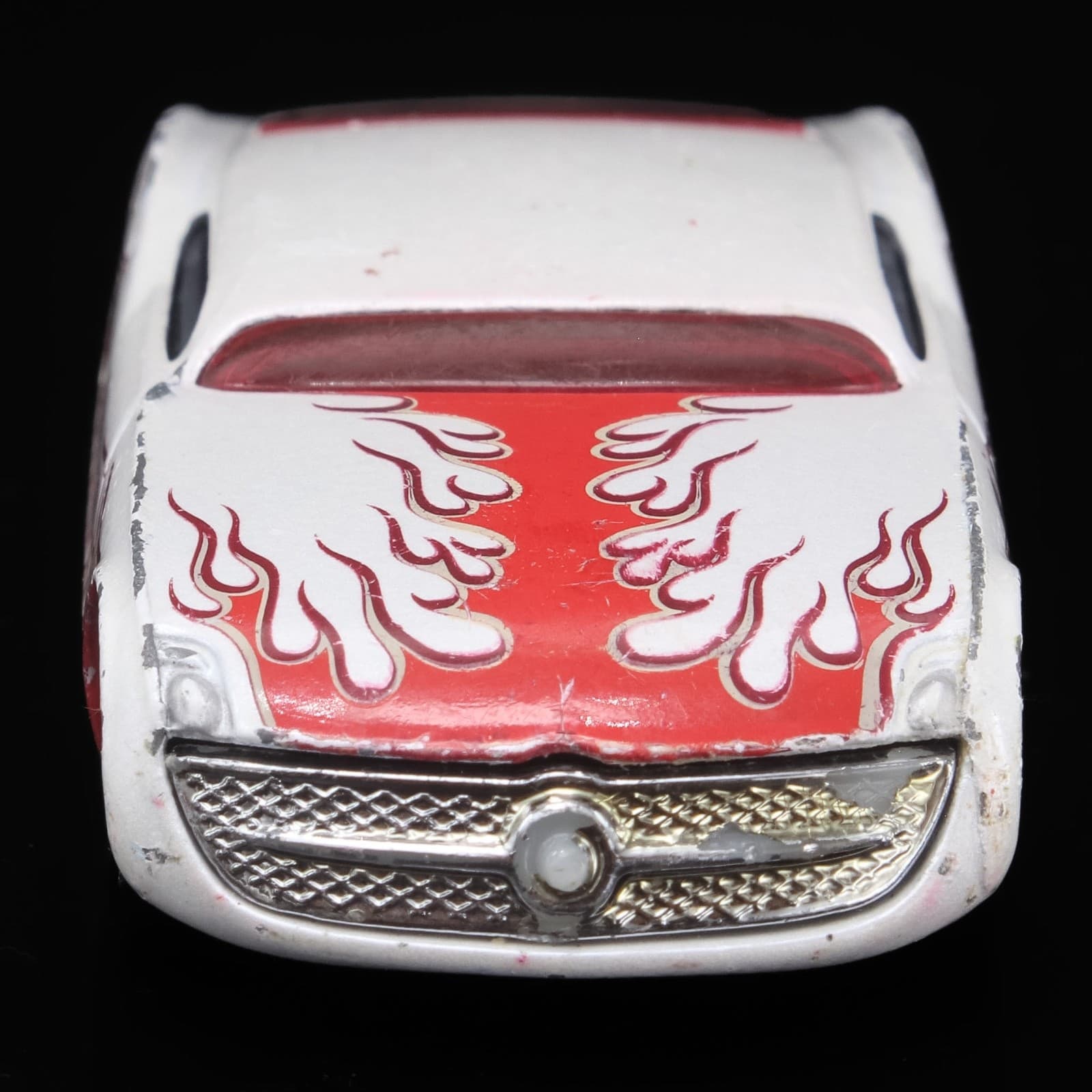 2009 Hot Wheels Mystery Series ~ GANGSTER GRIN ~ White Red Flames 1/64 Diecast - Thumbnail 6