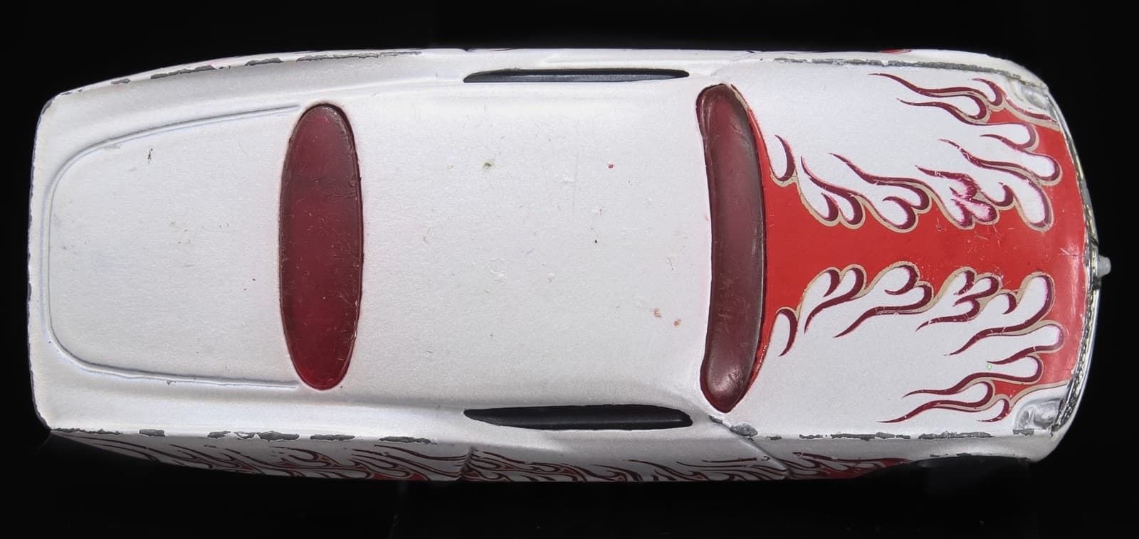 2009 Hot Wheels Mystery Series ~ GANGSTER GRIN ~ White Red Flames 1/64 Diecast - Thumbnail 9