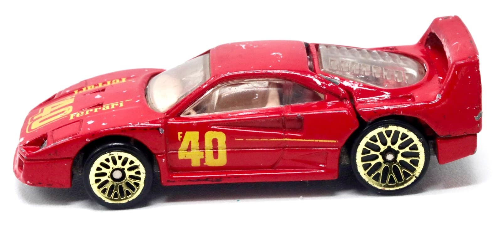 1994 Hot Wheels Gold Medal Speed ~ FERRARI F40 Red ~ Collector #69 Gold Lace - Thumbnail 3