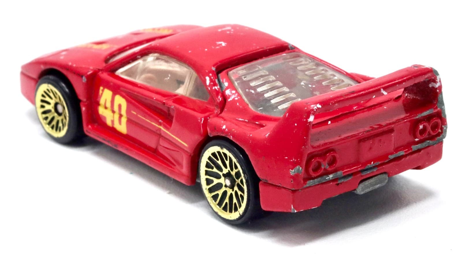 1994 Hot Wheels Gold Medal Speed ~ FERRARI F40 Red ~ Collector #69 Gold Lace - Thumbnail 4
