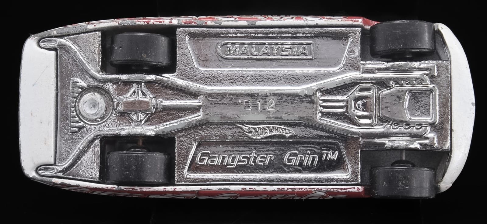 2009 Hot Wheels Mystery Series ~ GANGSTER GRIN ~ White Red Flames 1/64 Diecast - Thumbnail 10