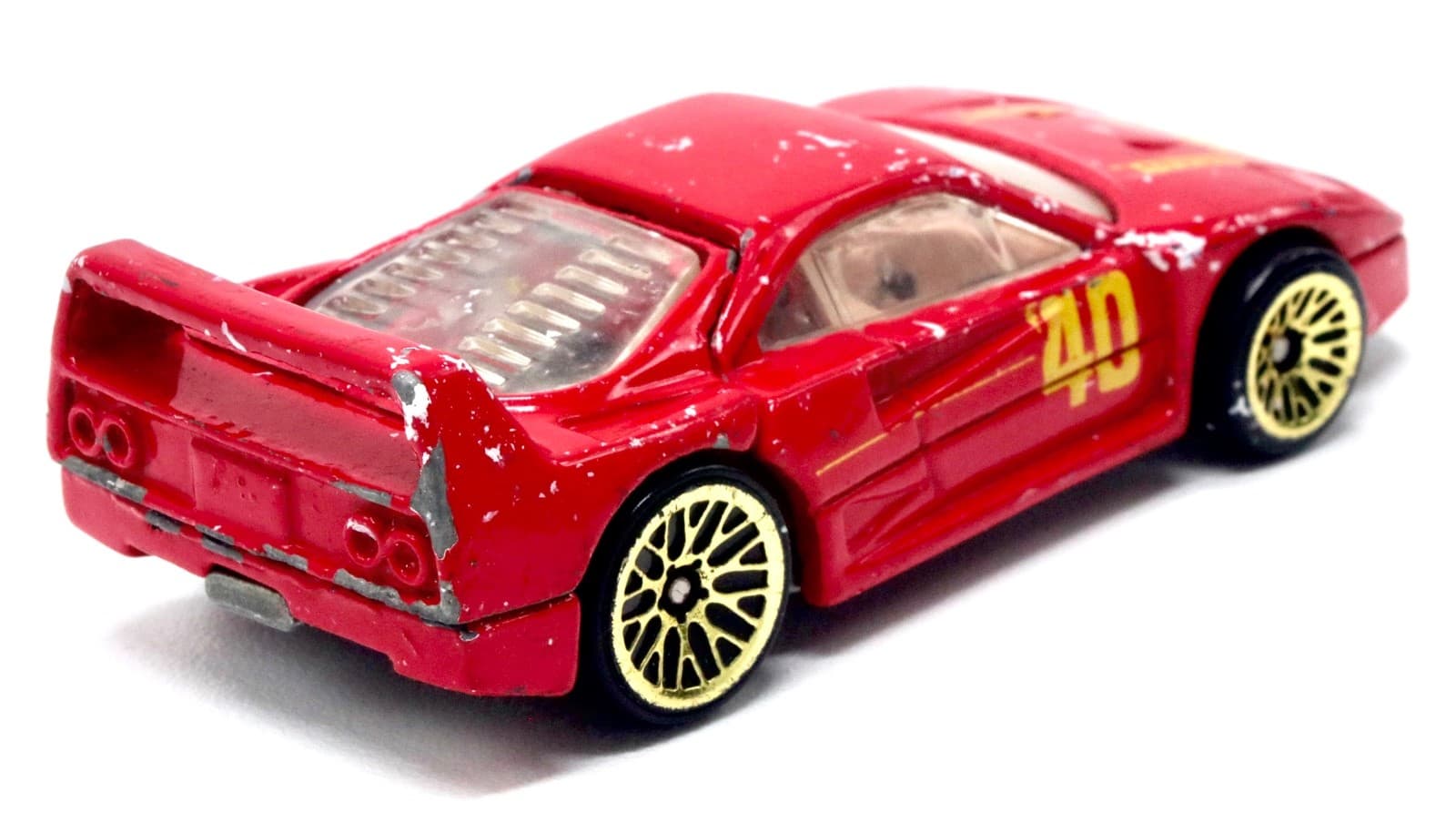 1994 Hot Wheels Gold Medal Speed ~ FERRARI F40 Red ~ Collector #69 Gold Lace - Thumbnail 5