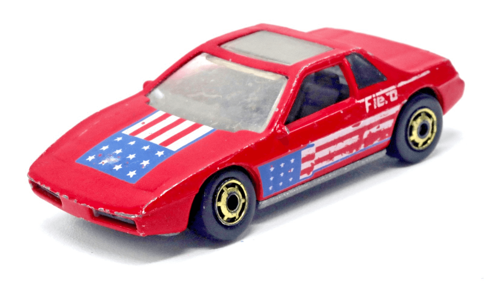 VINTAGE ~ Hot Wheels The Hot Ones ~ 1984 PONTIAC FIERO 2M4 ~ Red Flag 1:64 - Thumbnail 2