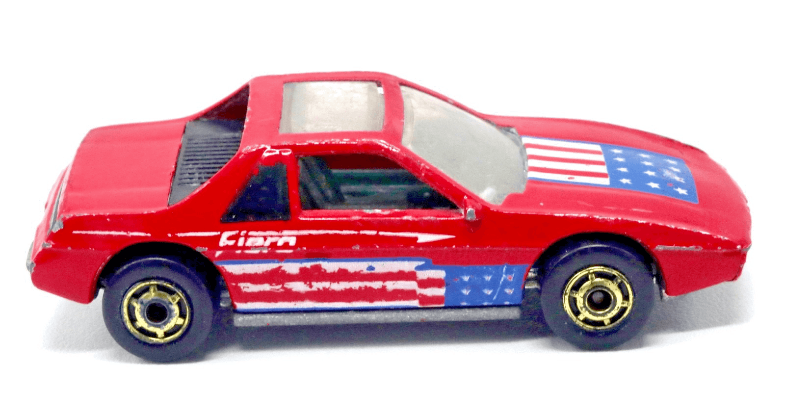 VINTAGE ~ Hot Wheels The Hot Ones ~ 1984 PONTIAC FIERO 2M4 ~ Red Flag 1:64 - Thumbnail 3