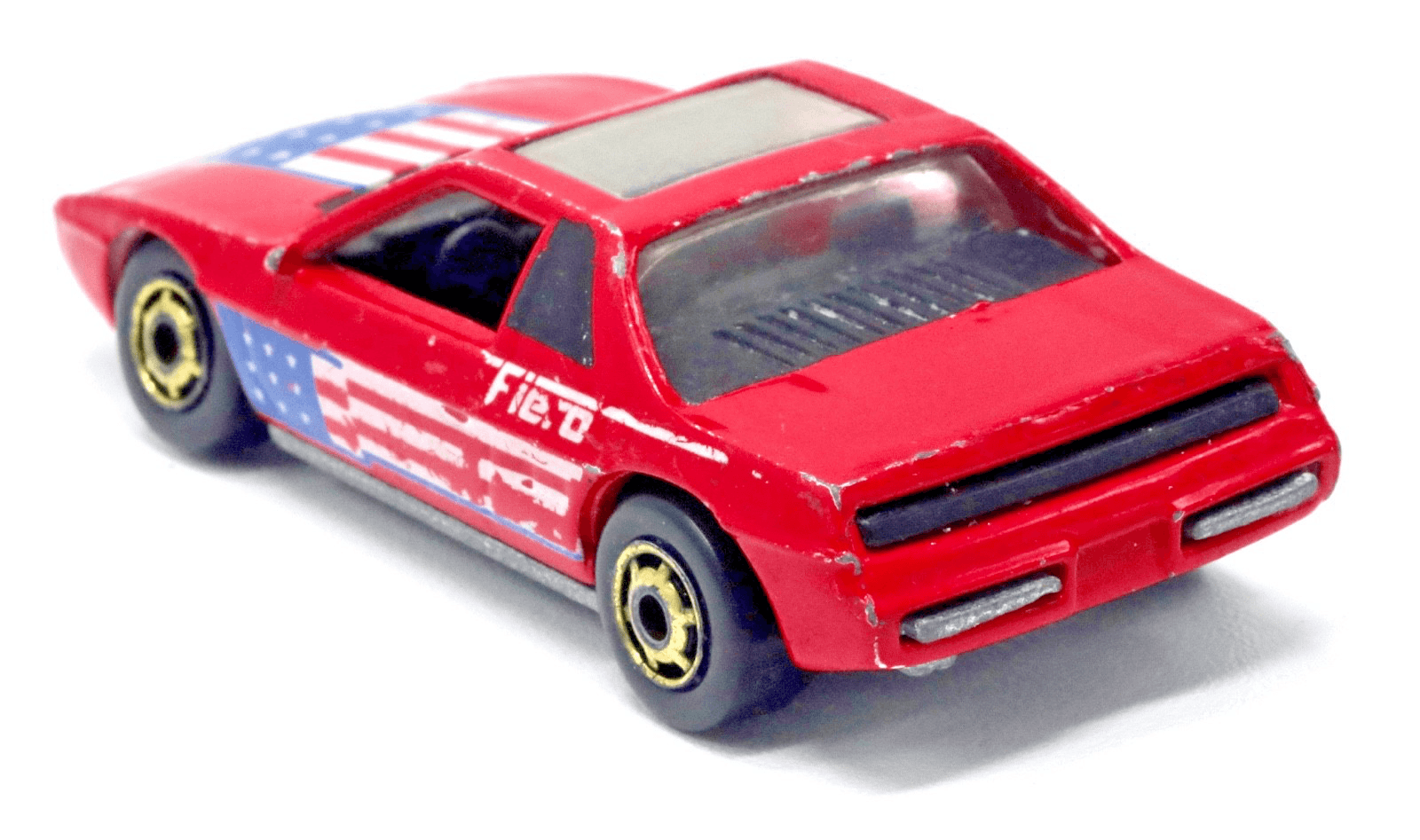 VINTAGE ~ Hot Wheels The Hot Ones ~ 1984 PONTIAC FIERO 2M4 ~ Red Flag 1:64 - Thumbnail 5
