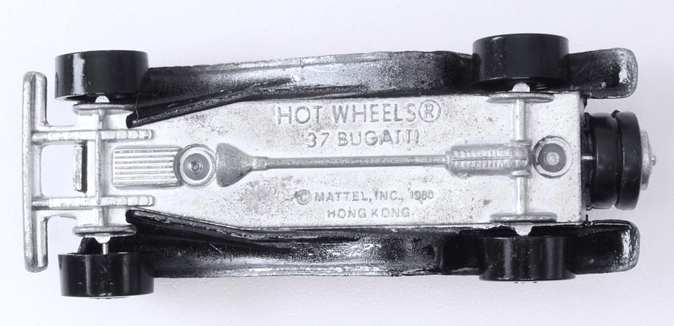 VINTAGE 1980 Hot Wheels 1937 BUGATTI ~ Black Red 1:64 Blackwall Diecast HK - Thumbnail 10
