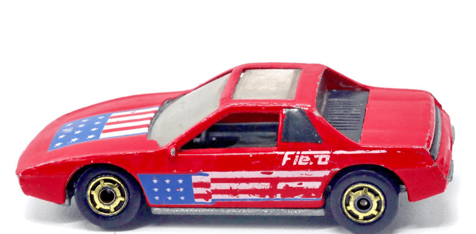 VINTAGE ~ Hot Wheels The Hot Ones ~ 1984 PONTIAC FIERO 2M4 ~ Red Flag 1:64 - Thumbnail 4