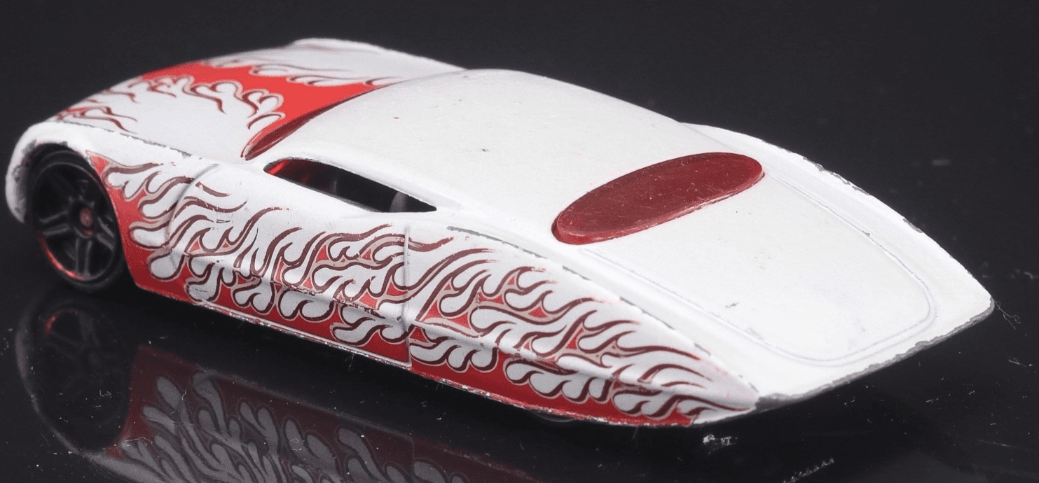 2009 Hot Wheels Mystery Series ~ GANGSTER GRIN ~ White Red Flames 1/64 Diecast - Thumbnail 8