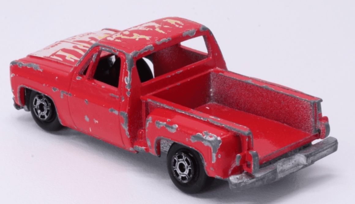 Yat Ming ~ 1979 CHEVROLET STEPSIDE PICKUP ~ Red 1:64 Diecast Hong Kong - Thumbnail 5