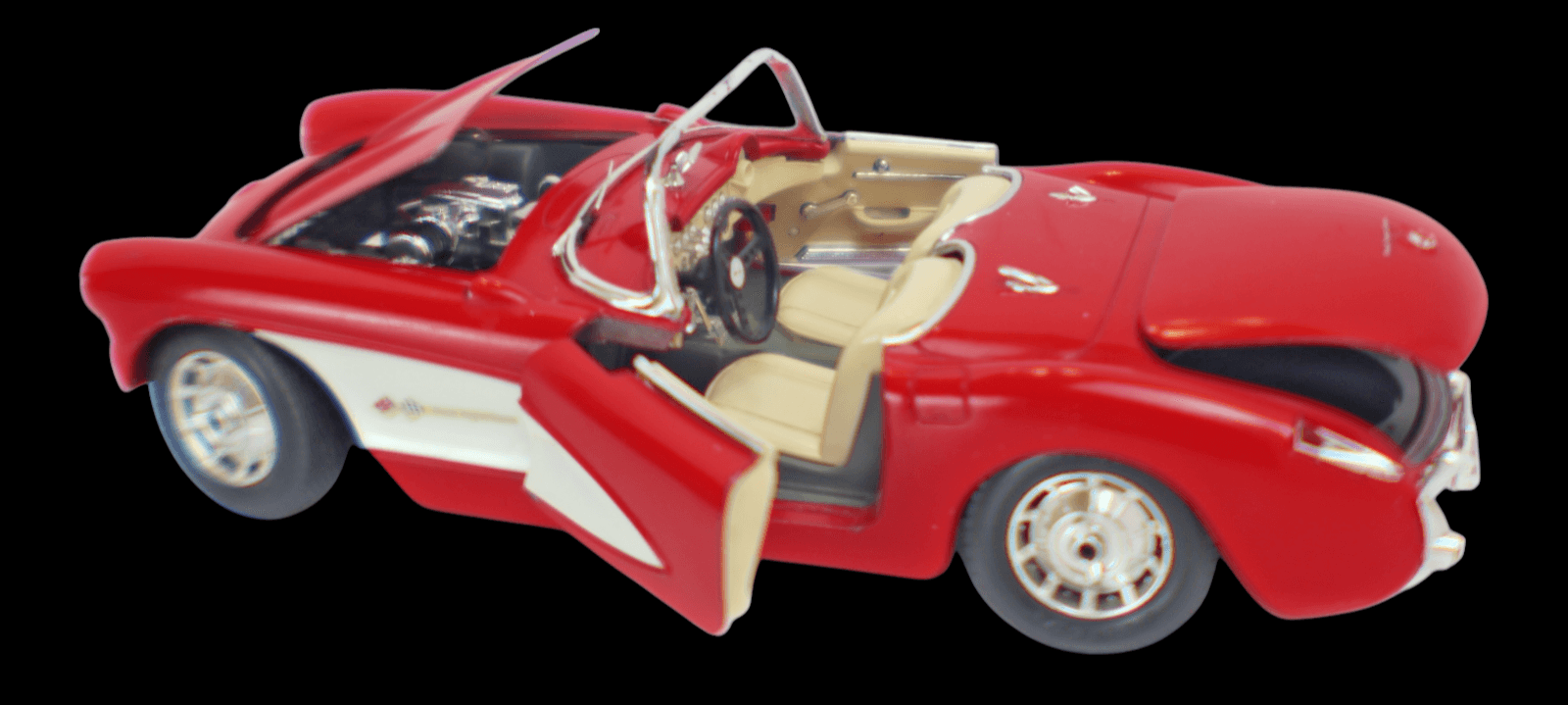 Bburago Special Edition ~ 1957 CORVETTE CONVERTIBLE ~ Italy Red 1:18 Diecast - Thumbnail 6
