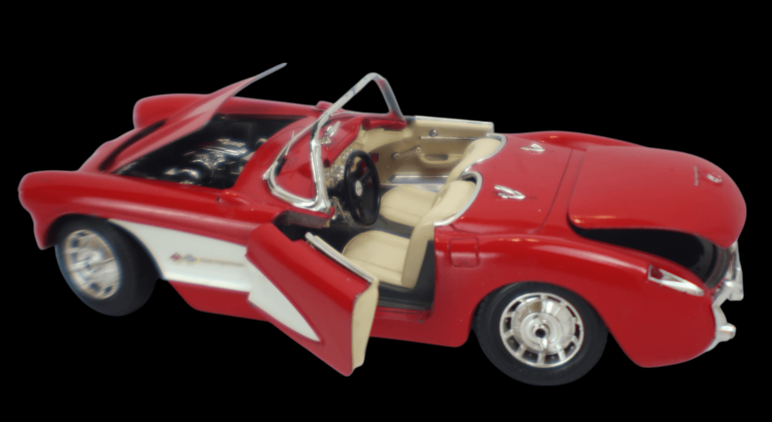 Bburago Special Edition ~ 1957 CORVETTE CONVERTIBLE ~ Italy Red 1:18 Diecast - Thumbnail 12