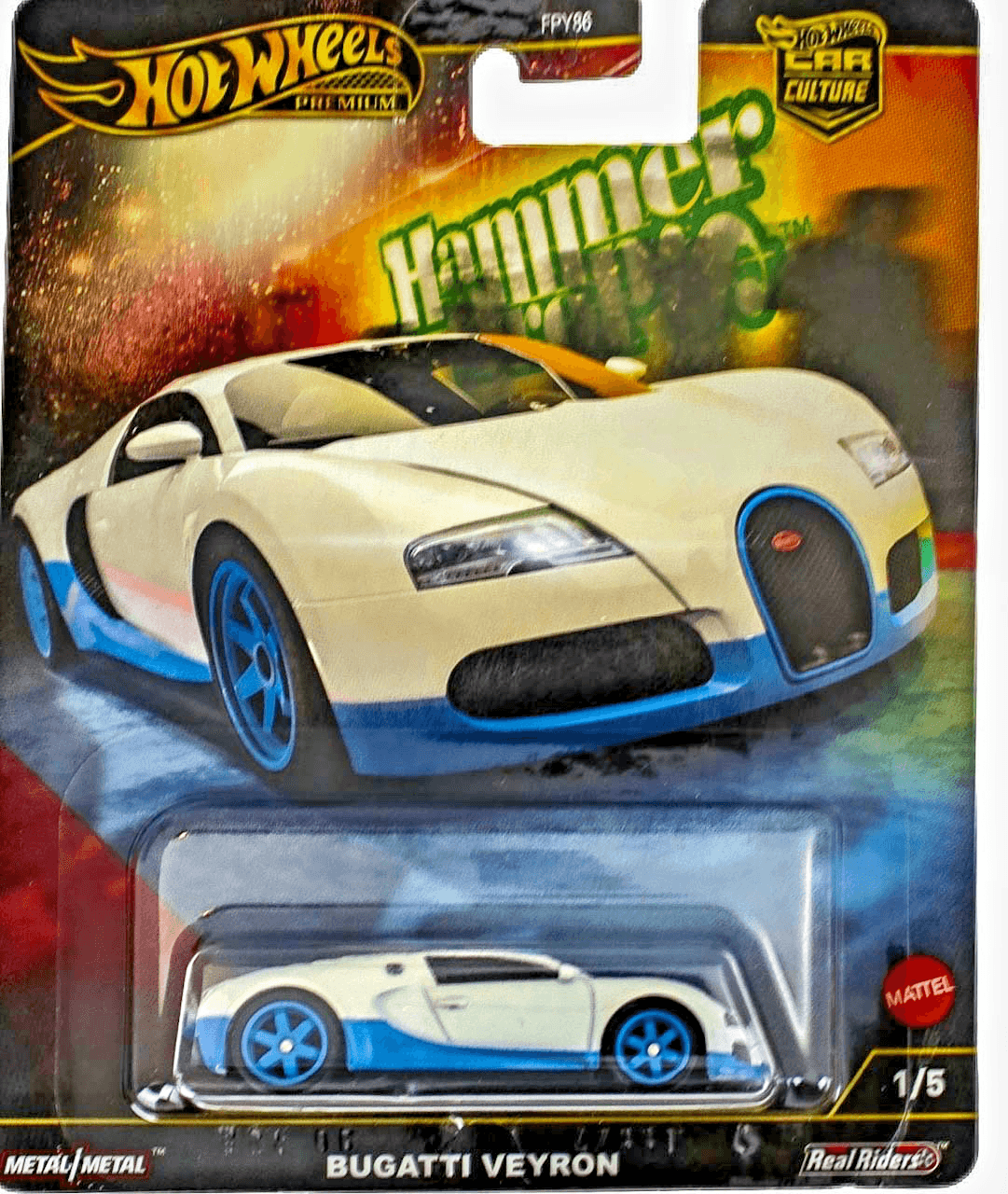 Hot Wheels Car Culture ~ BUGATTI VEYRON (1/5) ~ Hammer Drop 1:64 Diecast