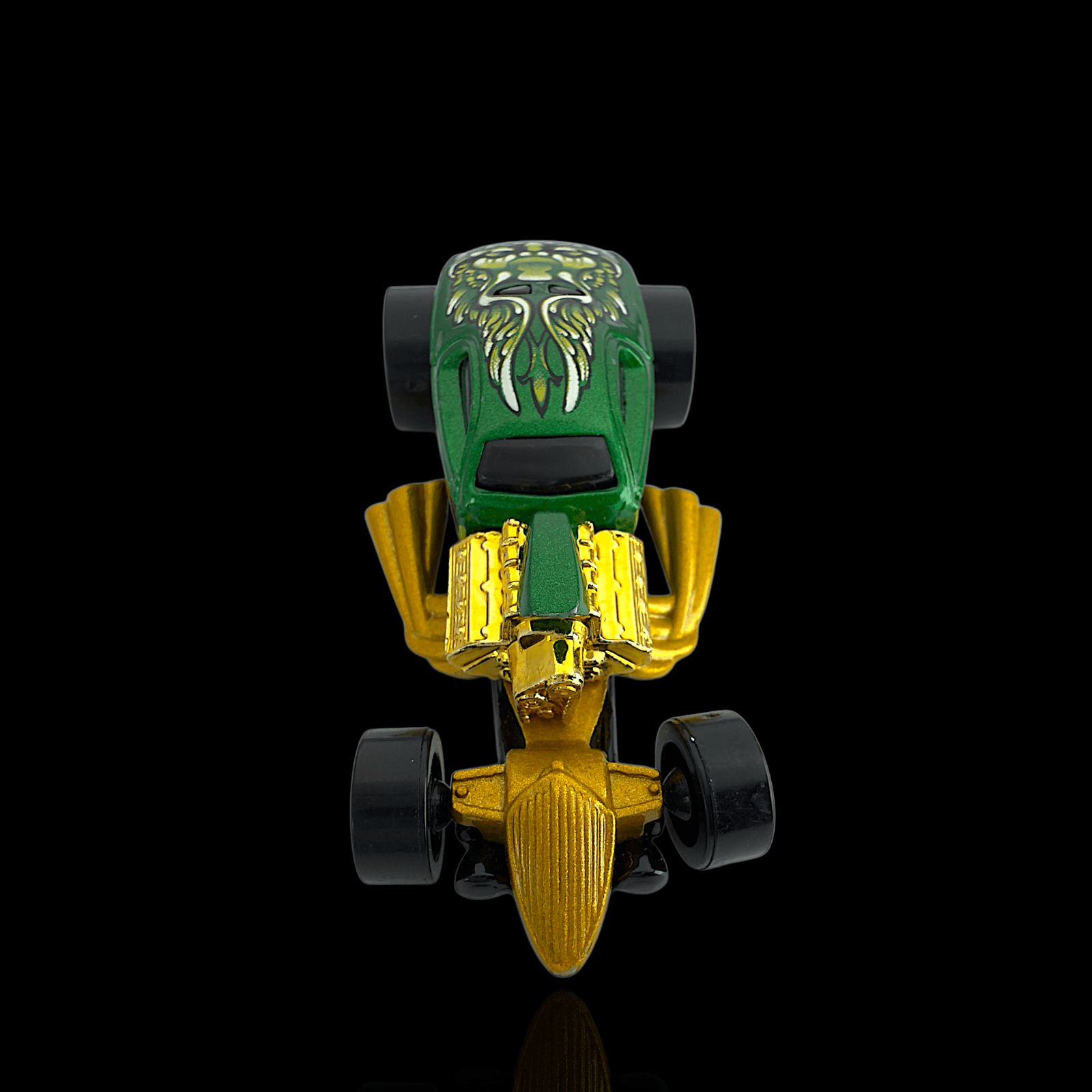 Hot Wheels 2004 Demonition 1/4 Mile Coupe Green Gold 5 Spoke #149 - Thumbnail 5