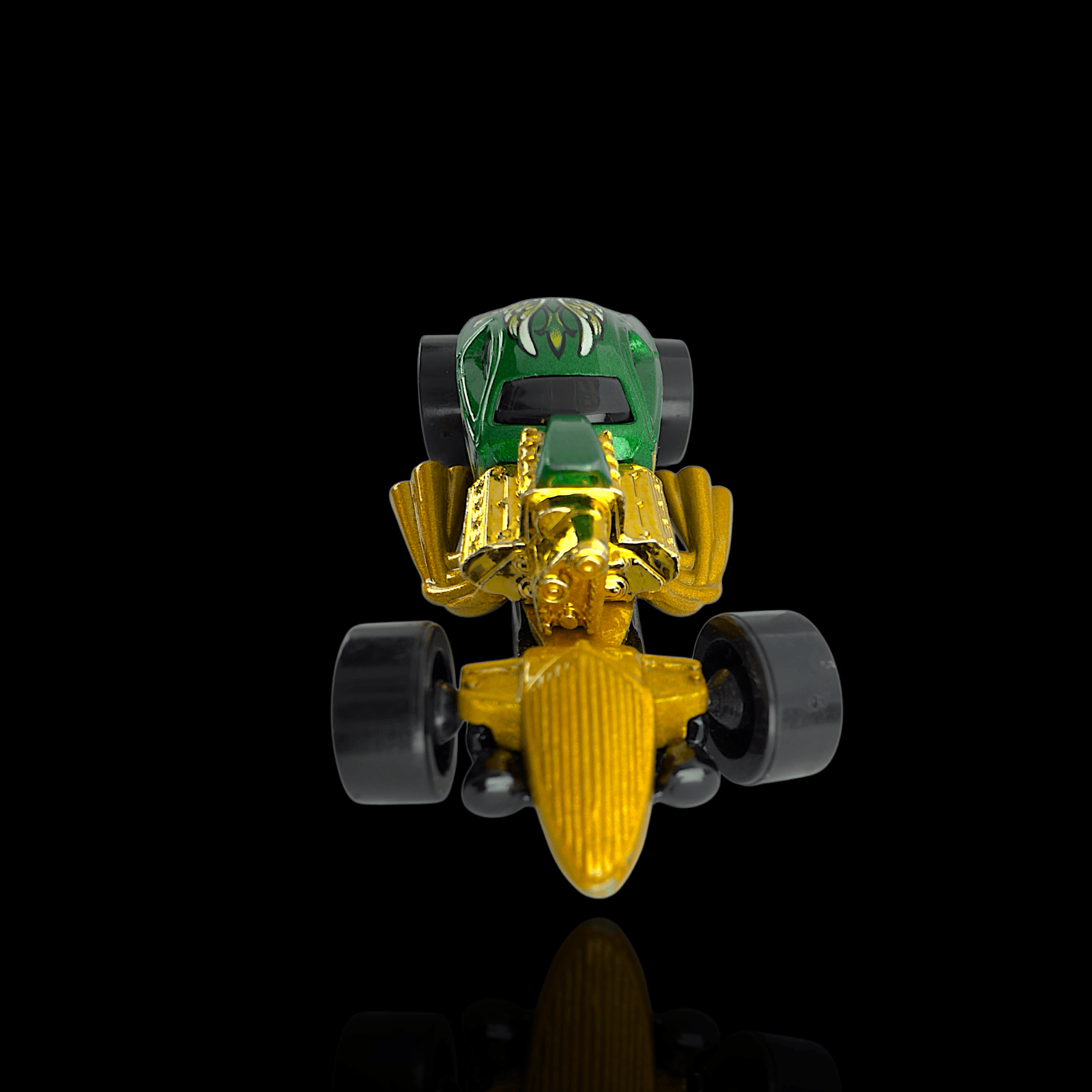 Hot Wheels 2004 Demonition 1/4 Mile Coupe Green Gold 5 Spoke #149 - Thumbnail 4