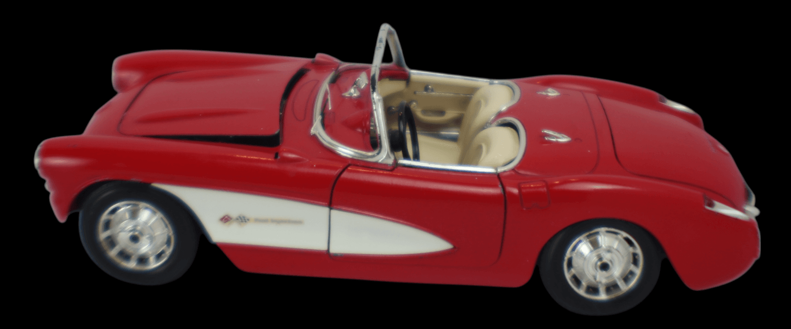 Bburago Special Edition ~ 1957 CORVETTE CONVERTIBLE ~ Italy Red 1:18 Diecast - Thumbnail 2