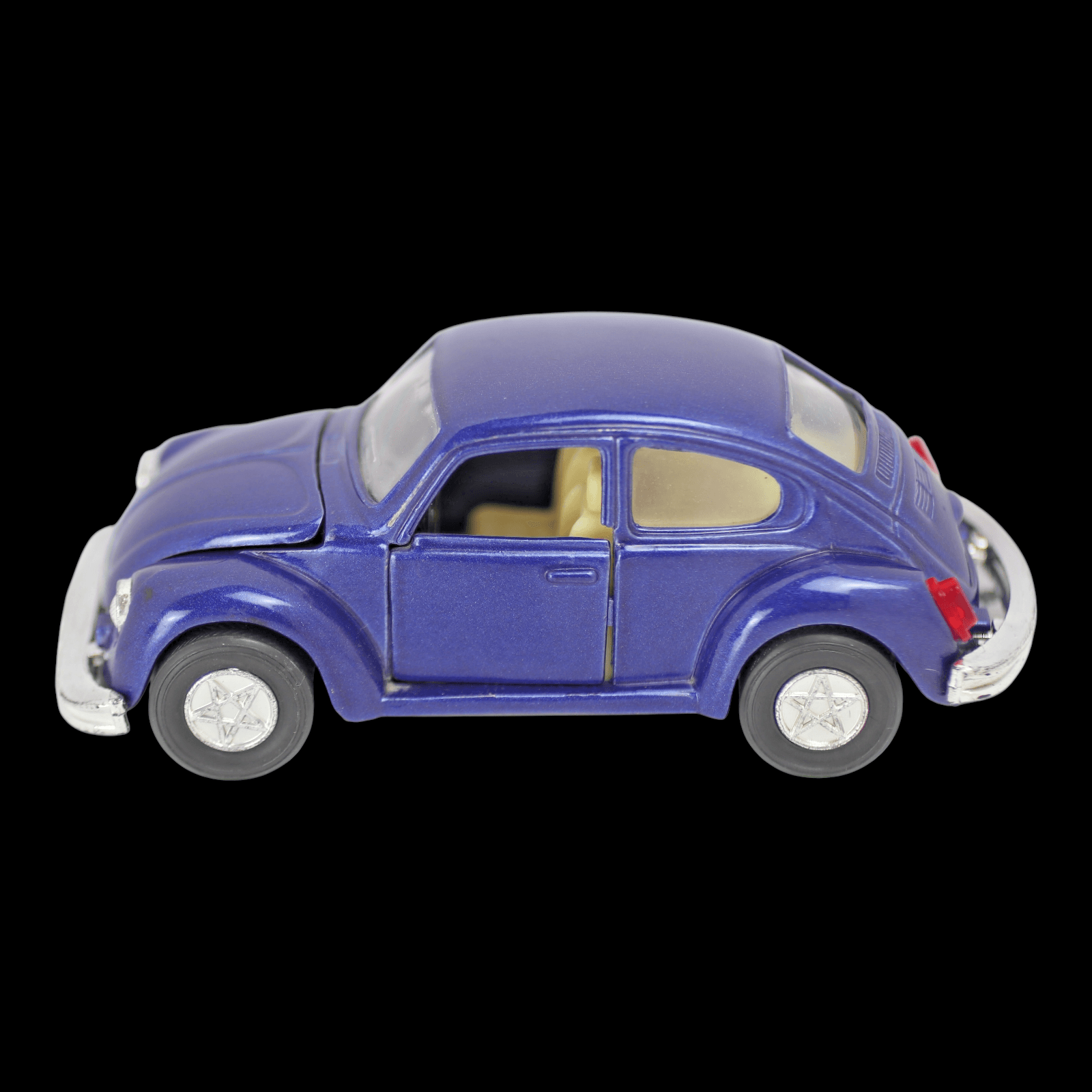 Kinsmart 1967 VW BEETLE ~ Blue ~ Diecast Toy Car "Pullback" ~ 1:36 - Thumbnail 3