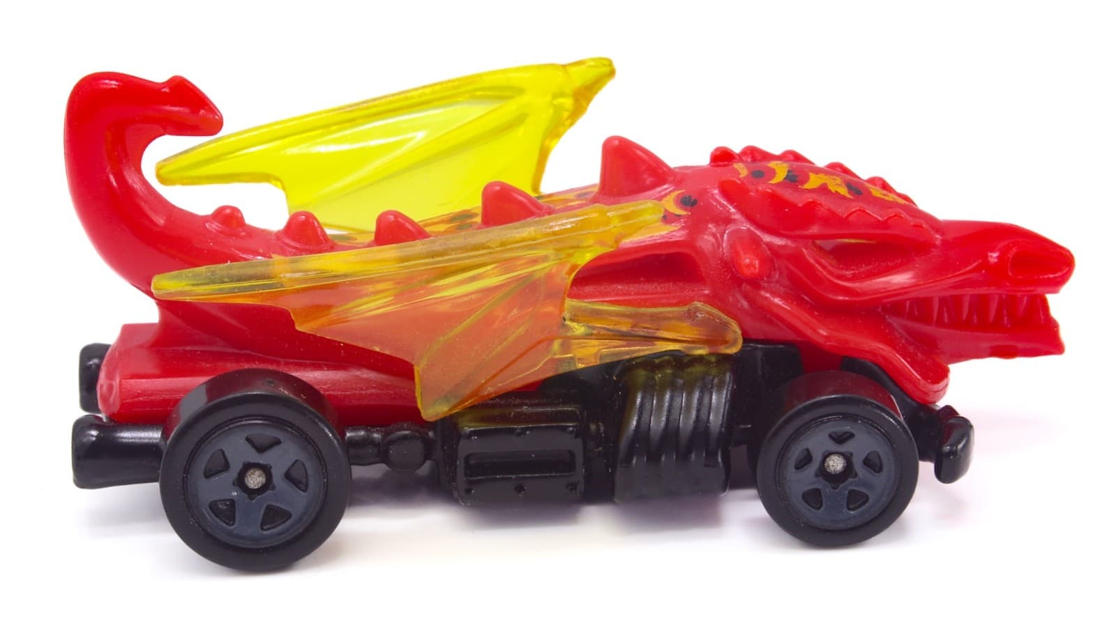 Hot Wheels ~ 2009 DRAGON BLASTER ~ Red/Yellow w/Black tires 1:64 Diecast Car - Thumbnail 3
