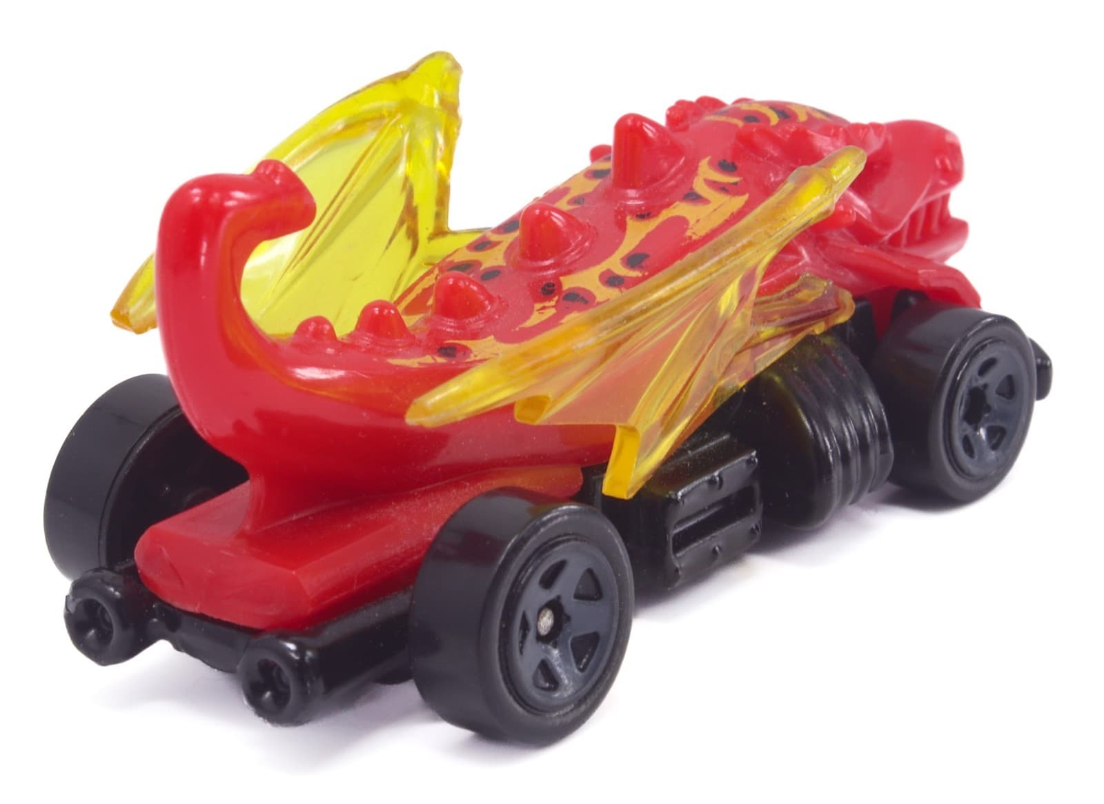 Hot Wheels ~ 2009 DRAGON BLASTER ~ Red/Yellow w/Black tires 1:64 Diecast Car - Thumbnail 6