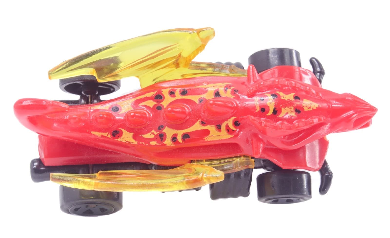 Hot Wheels ~ 2009 DRAGON BLASTER ~ Red/Yellow w/Black tires 1:64 Diecast Car - Thumbnail 9