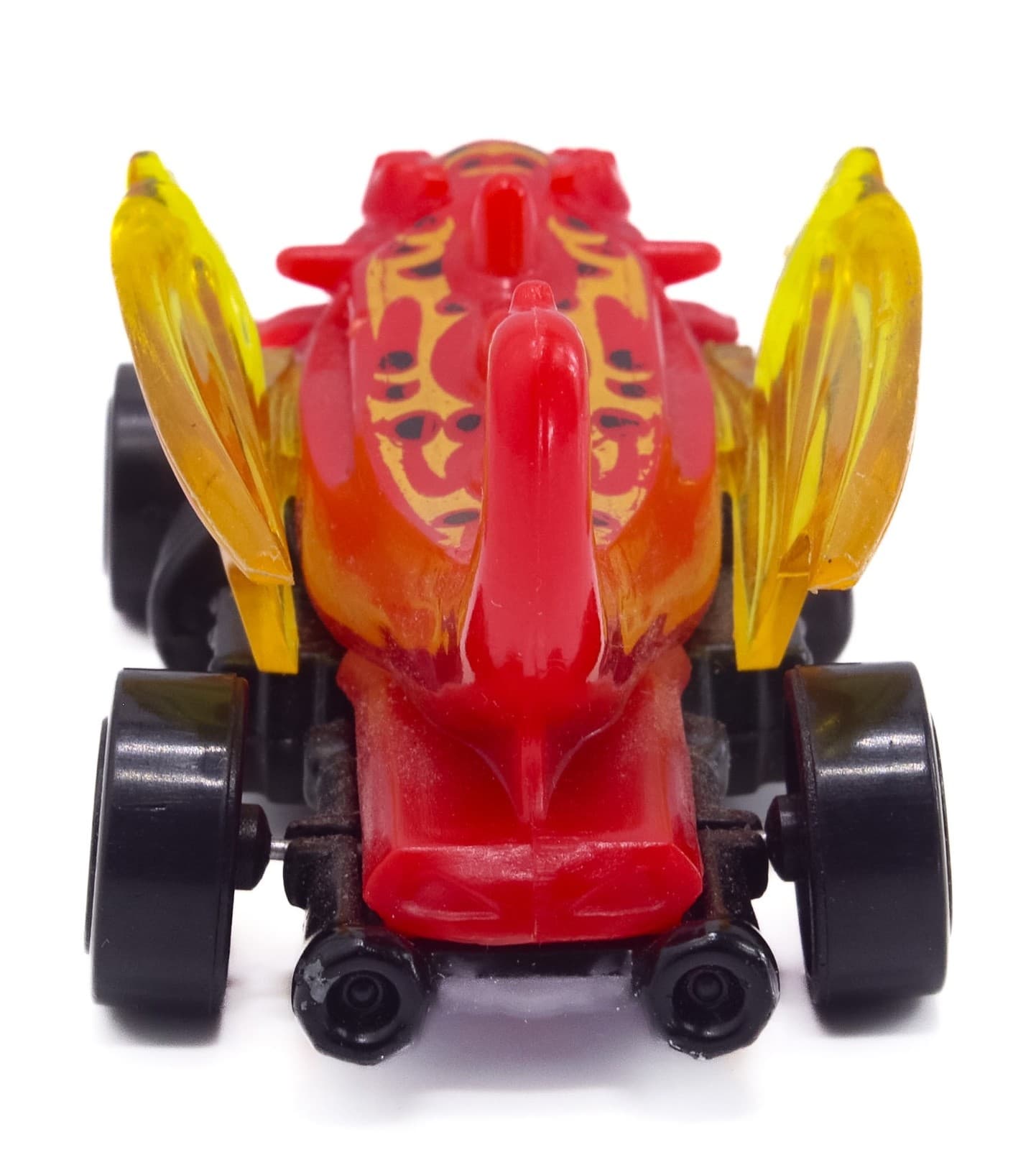 Hot Wheels ~ 2009 DRAGON BLASTER ~ Red/Yellow w/Black tires 1:64 Diecast Car - Thumbnail 7
