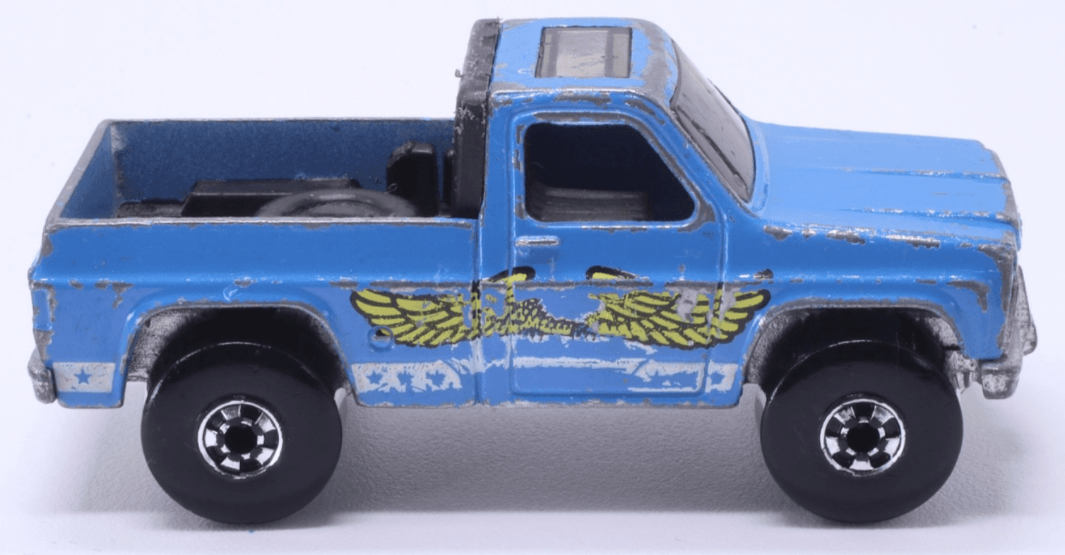 Hot Wheels Blackwall ~1977 EAGLE BYWAYMAN ~ Blue Silverado GMC 4x4 HK - Thumbnail 9