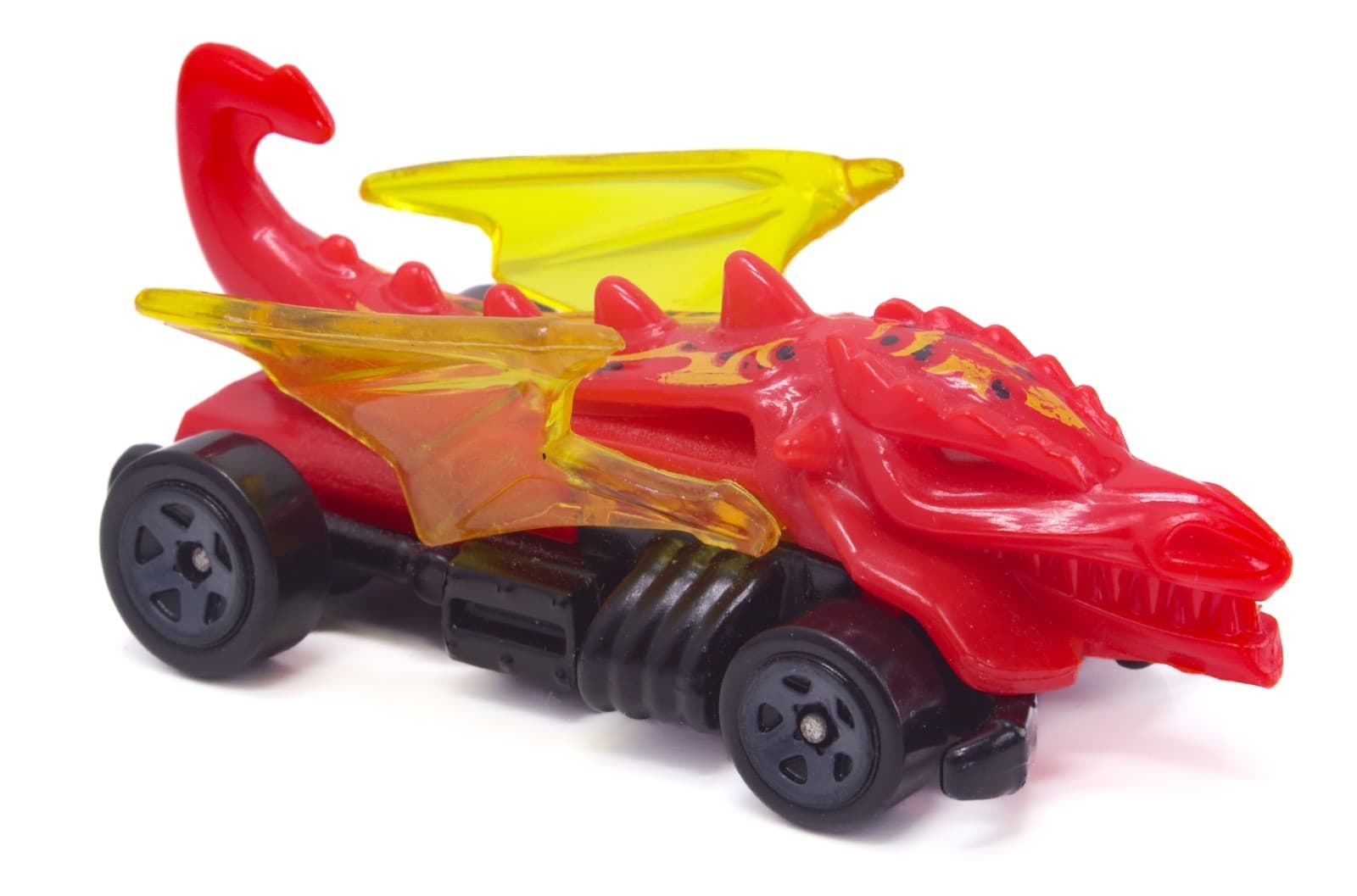 Hot Wheels ~ 2009 DRAGON BLASTER ~ Red/Yellow w/Black tires 1:64 Diecast Car