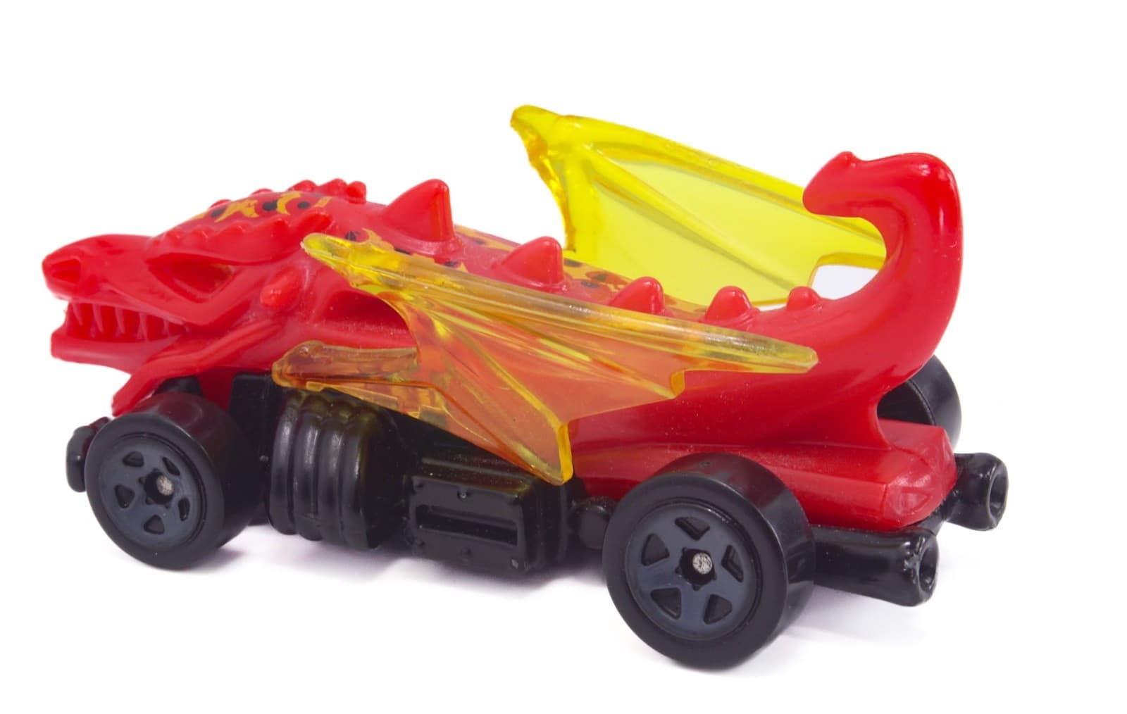 Hot Wheels ~ 2009 DRAGON BLASTER ~ Red/Yellow w/Black tires 1:64 Diecast Car - Thumbnail 5