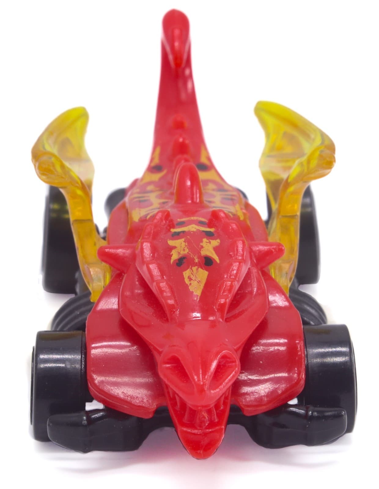 Hot Wheels ~ 2009 DRAGON BLASTER ~ Red/Yellow w/Black tires 1:64 Diecast Car - Thumbnail 8