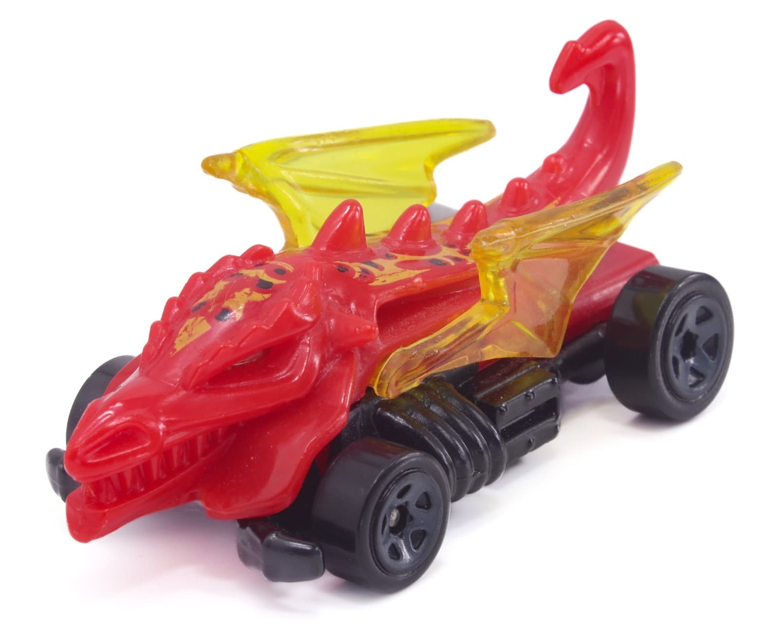 Hot Wheels ~ 2009 DRAGON BLASTER ~ Red/Yellow w/Black tires 1:64 Diecast Car - Thumbnail 2