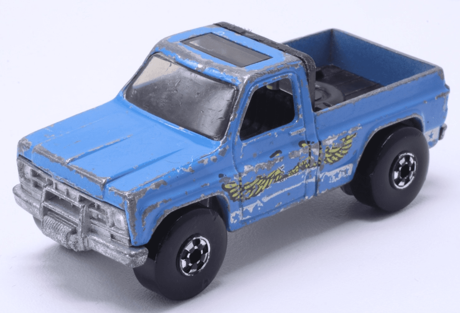 Hot Wheels Blackwall ~1977 EAGLE BYWAYMAN ~ Blue Silverado GMC 4x4 HK - Thumbnail 2