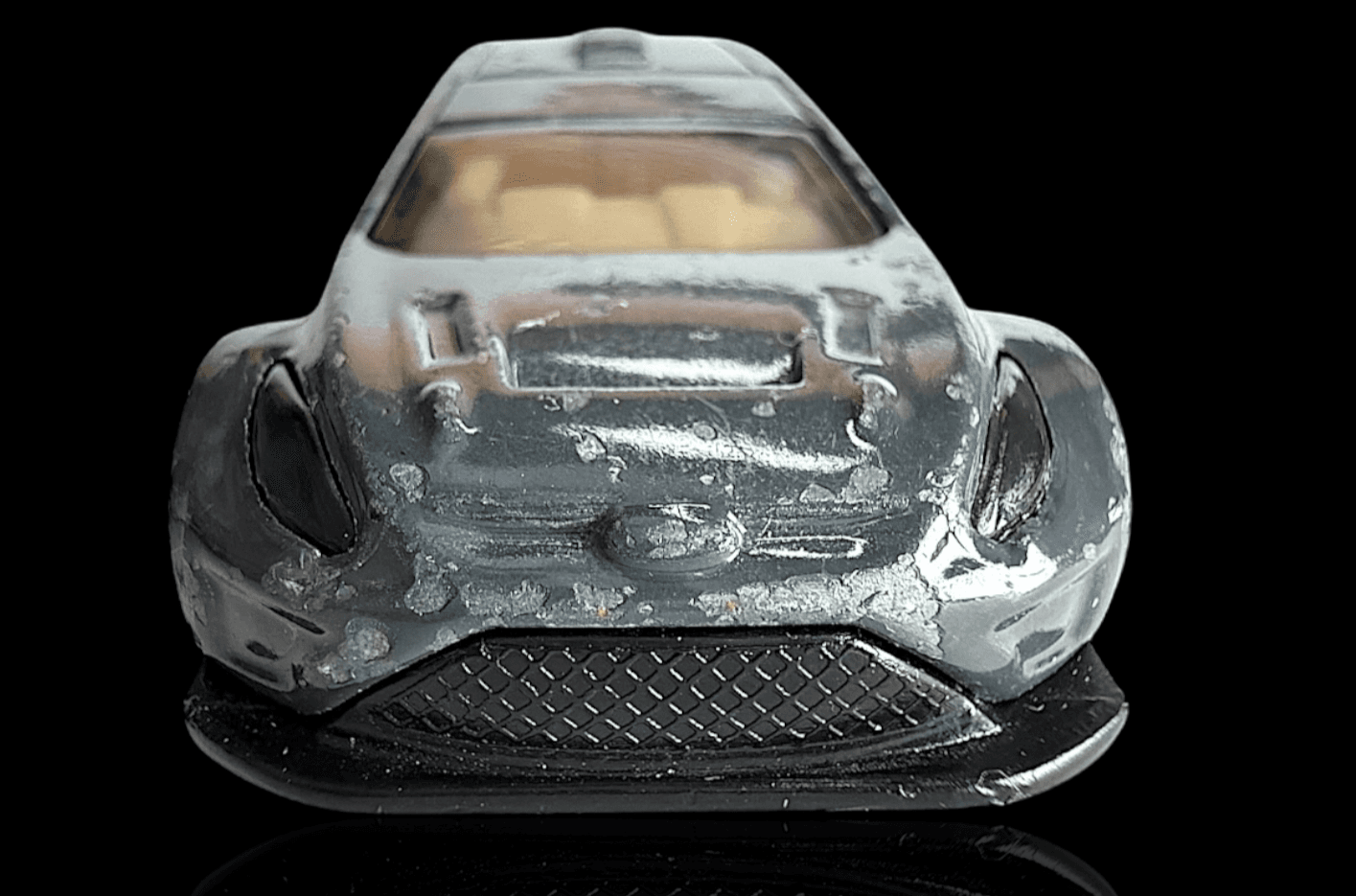 Hot Wheels ~ 2012 FORD FIESTA ~ Grey Hatchback Race Car 1:64 Diecast - Thumbnail 3