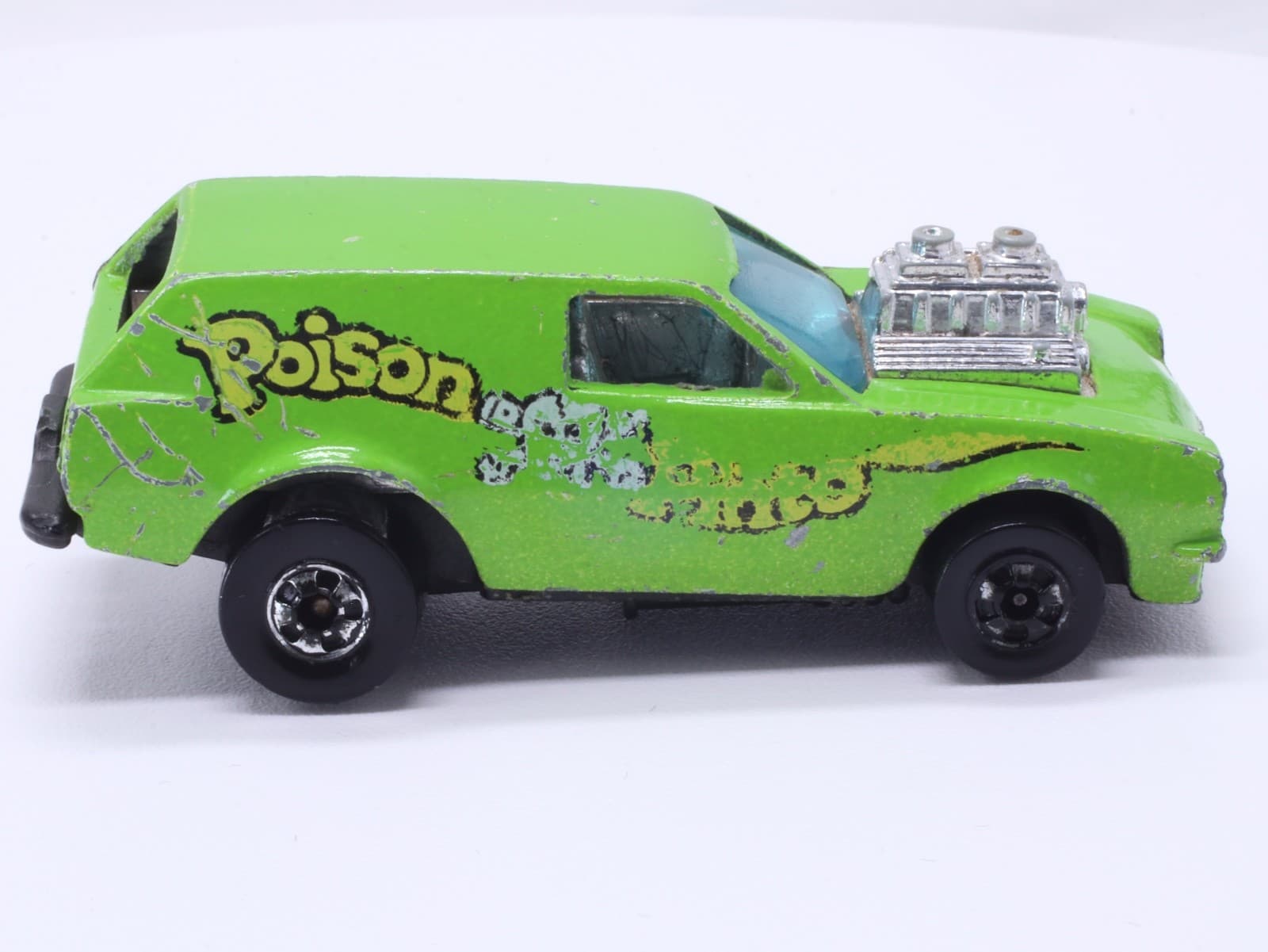 Vintage Hot Wheels Blackwall ~ 1975 POISON PINTO ~ Green Flying Colors HK - Thumbnail 11