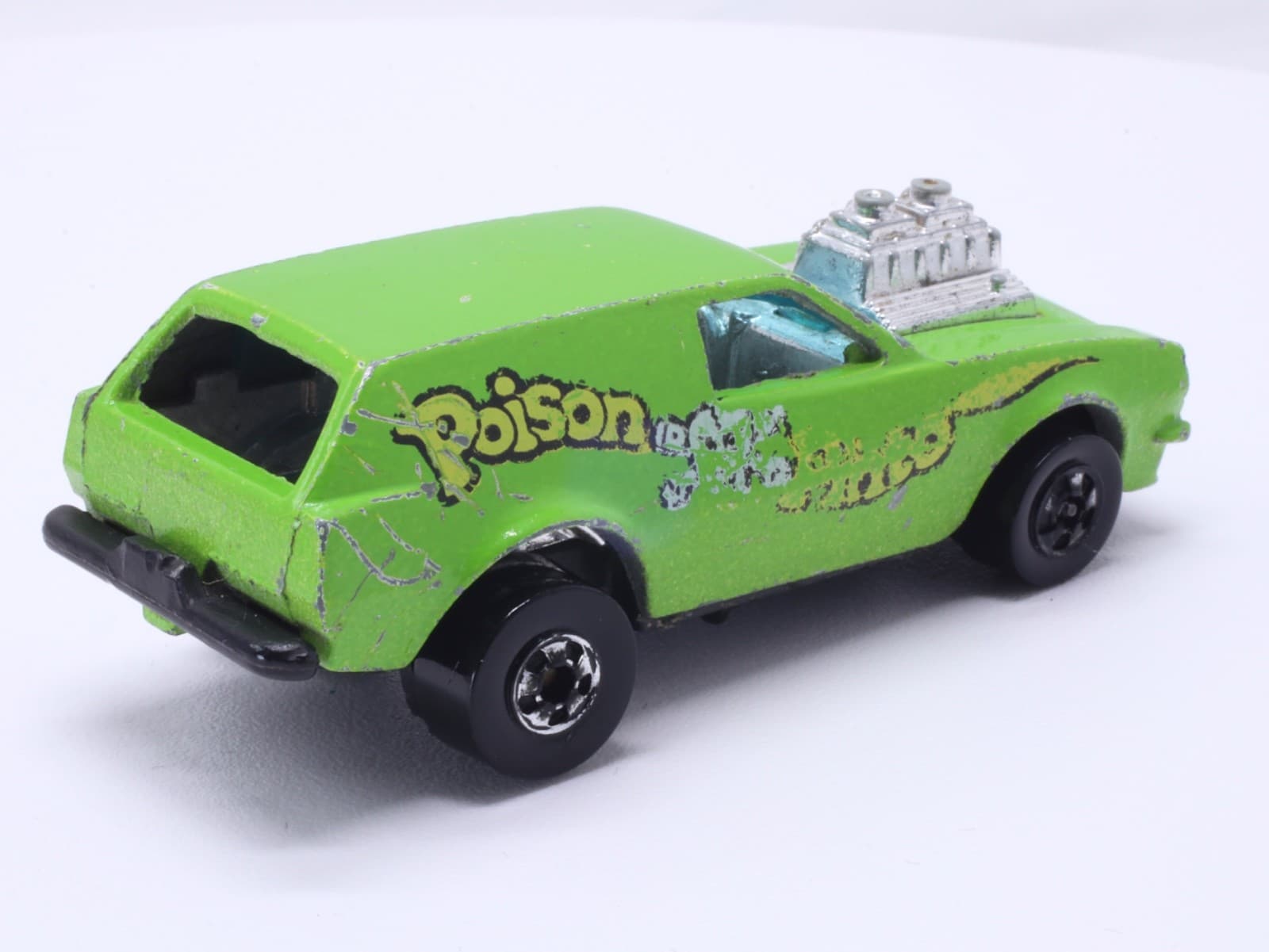 Vintage Hot Wheels Blackwall ~ 1975 POISON PINTO ~ Green Flying Colors HK - Thumbnail 6