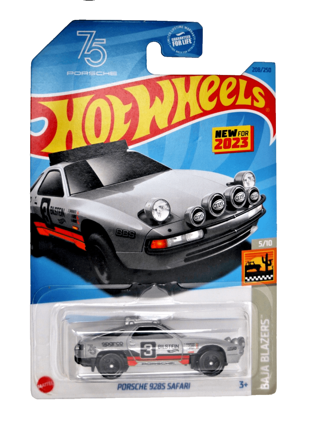 2023 Hot Wheels Porsche 928S ~ Silver 75 ~ Safari Baja Blazers 5/10 ~ 208/250