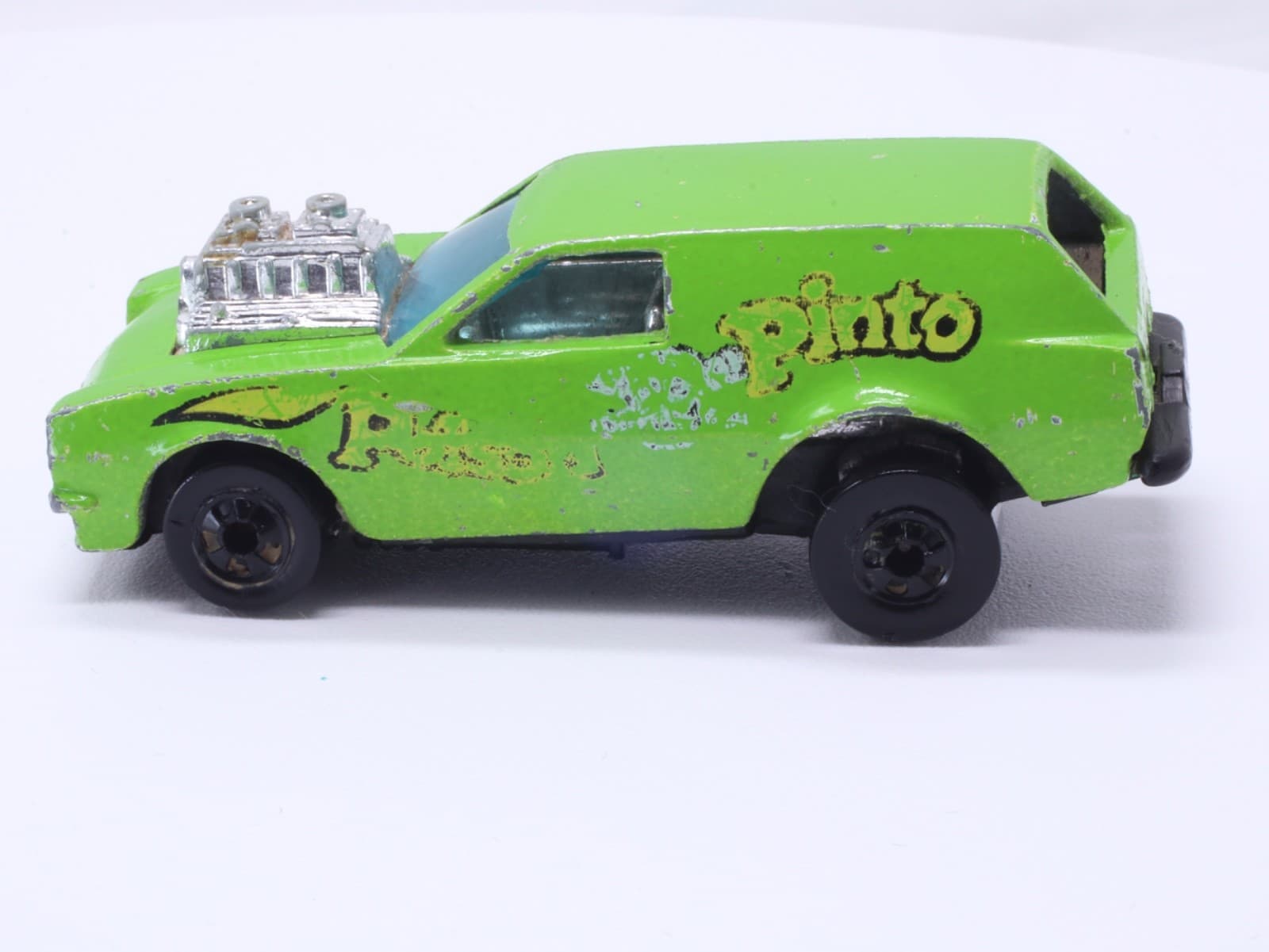 Vintage Hot Wheels Blackwall ~ 1975 POISON PINTO ~ Green Flying Colors HK - Thumbnail 9