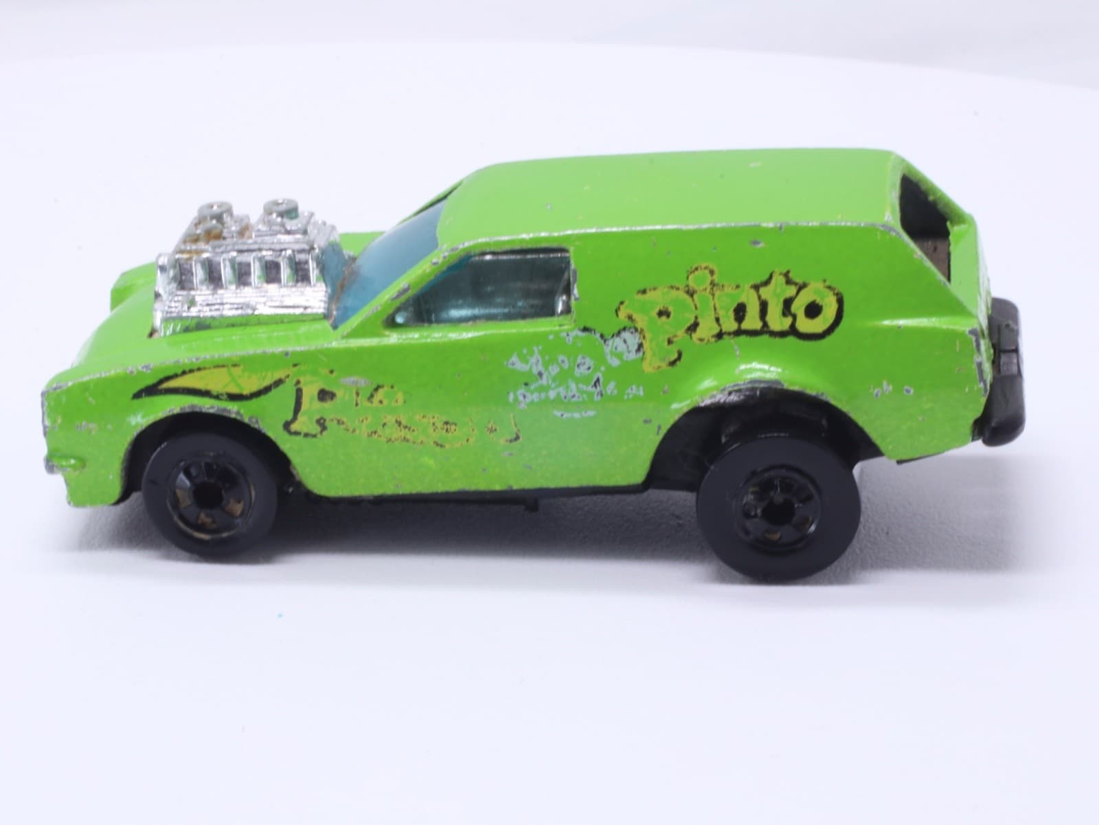 Vintage Hot Wheels Blackwall ~ 1975 POISON PINTO ~ Green Flying Colors HK - Thumbnail 4