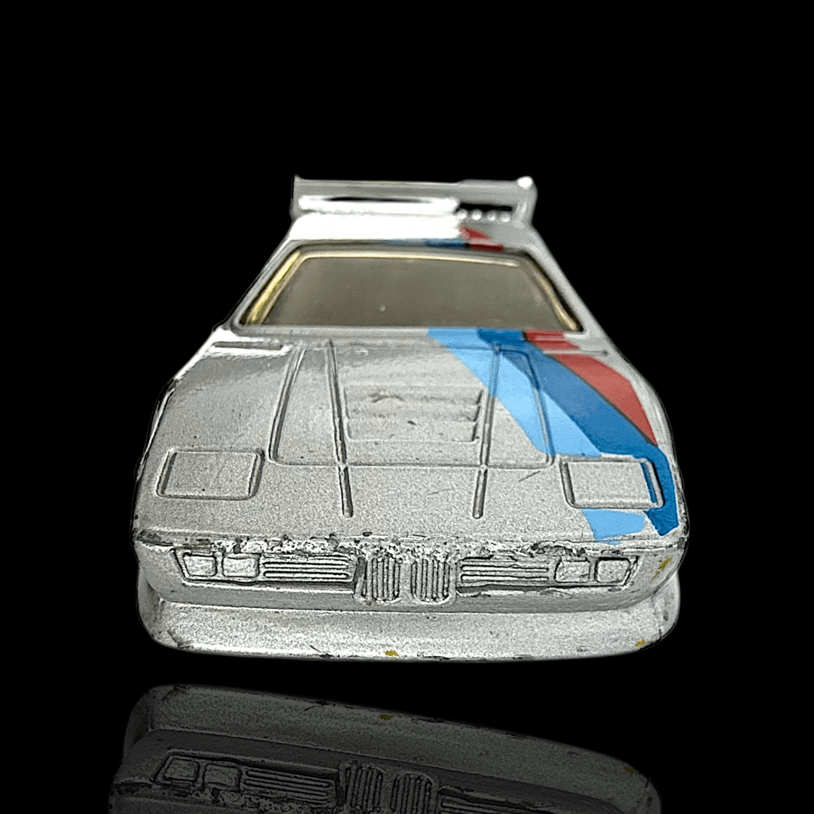MC TOY 1979-1981 BMW M1 ~ SILVER W/ProCar Spoiler ~ 1/64 Scale - Thumbnail 4