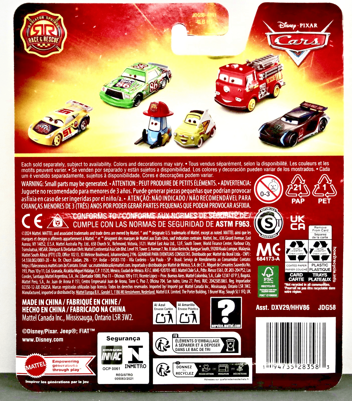 2025 Mattel Disney Pixar Cars ~ SARGE 1:55 Diecast Jeep NIP - Thumbnail 3