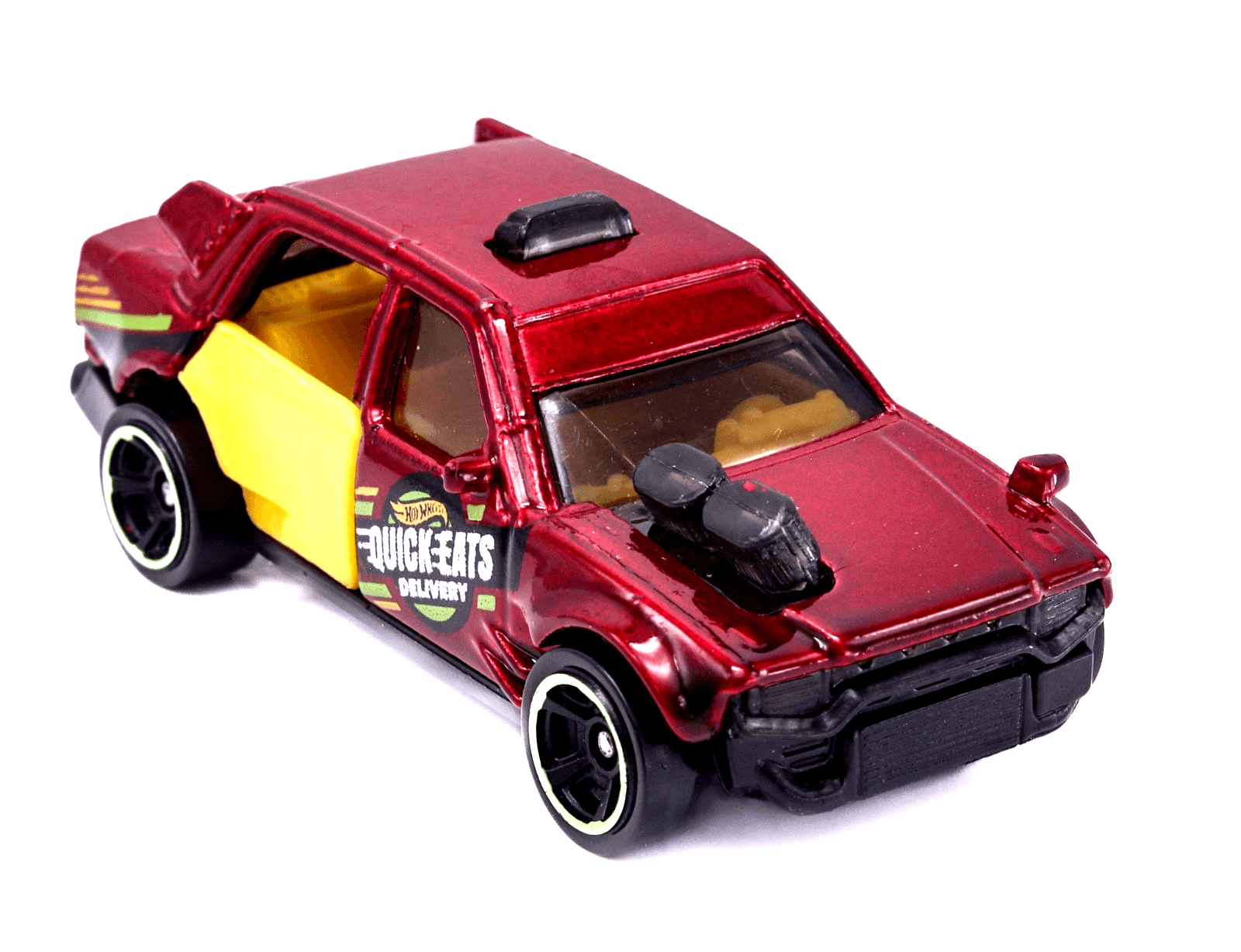 2021 Hot Wheels City 5-Pack ~ TIME ATTAXI ~ Loose Red/Yellow Quick-Eats 1/64
