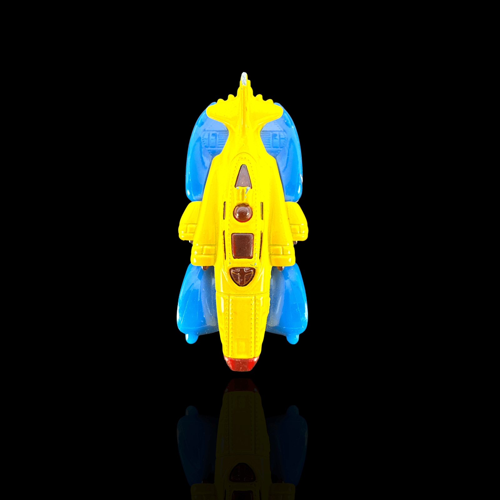 Hot Wheels Fast Fortress Yellow Blue Shark Plane Diecast Toy Car - Thumbnail 5
