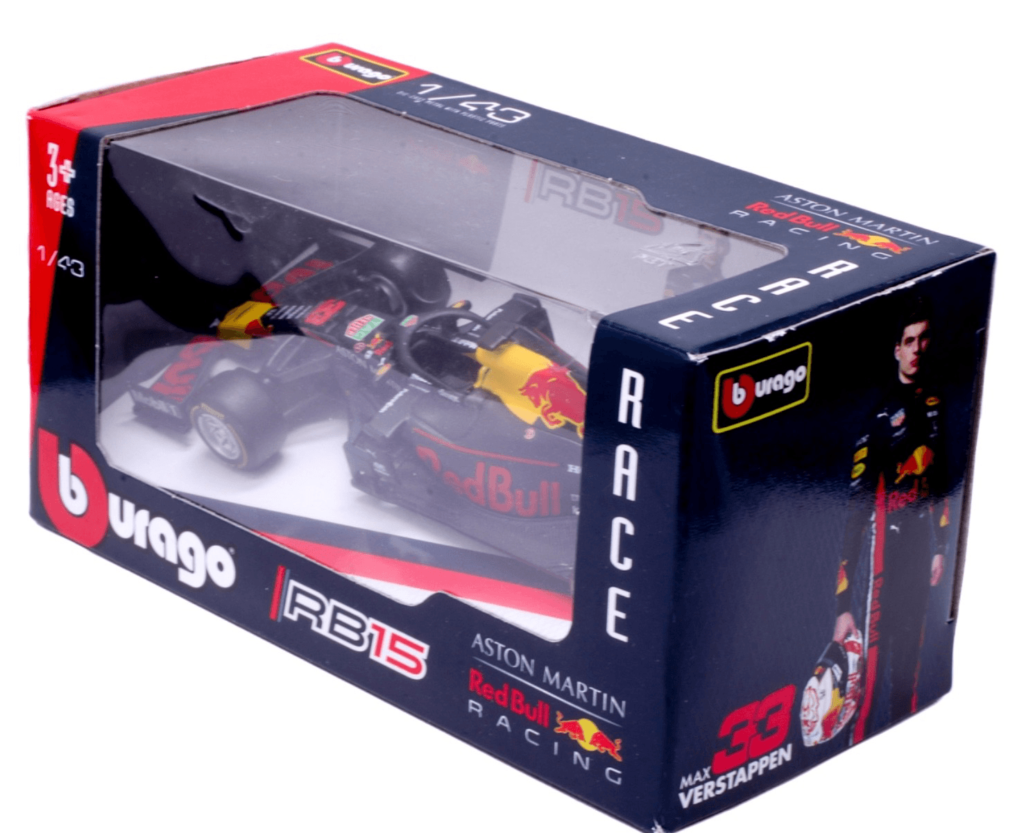 Bburago ~ ASTON MARTIN RED BULL RACING RB15 ~ MAX VERSTAPPEN #33 ~ Diecast 1:43 - Thumbnail 4